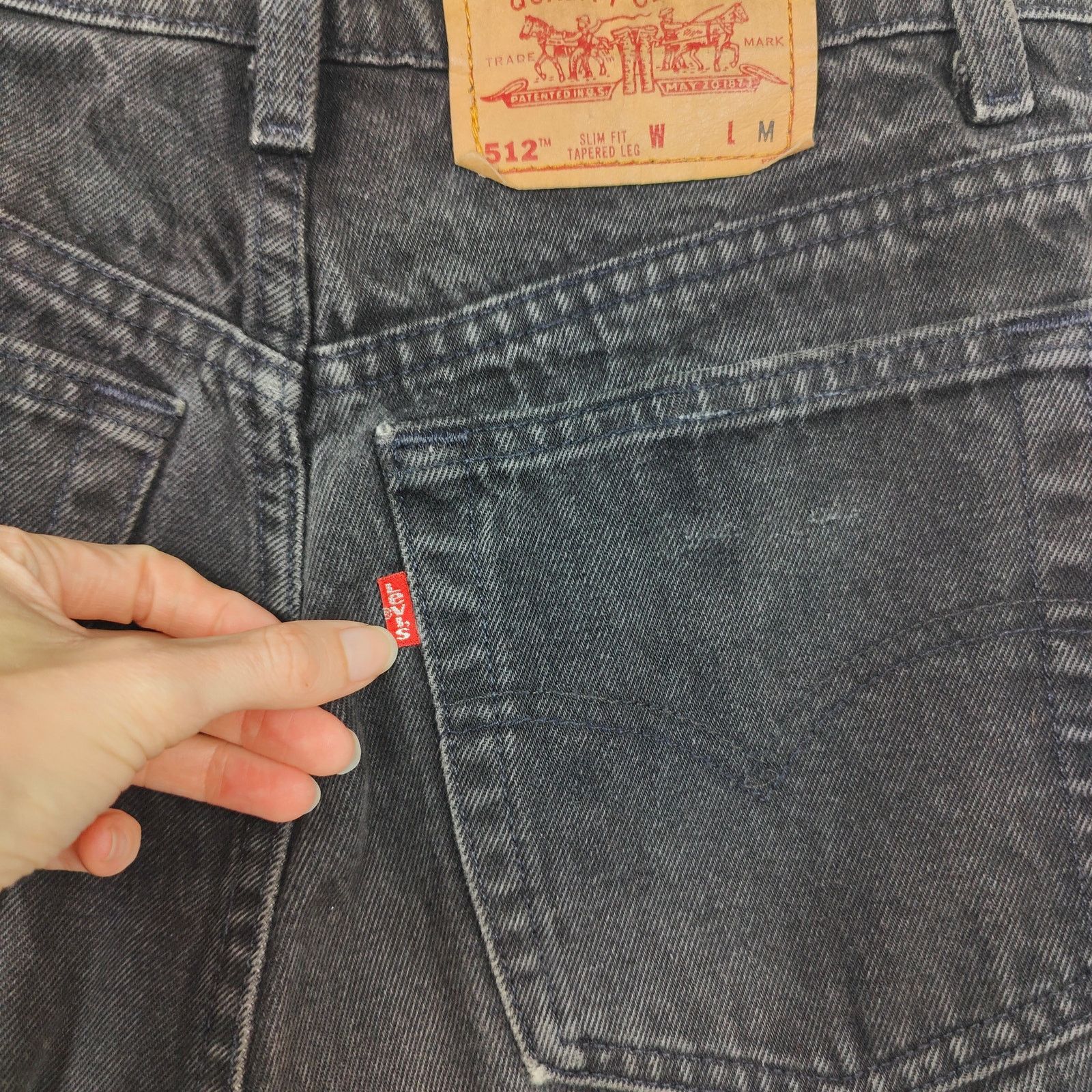 Levi's Vintage 90s Levi's 512 Jeans Womens 28 Black Wash Slim Fit Size US 28 / EU 44 - 6 Thumbnail