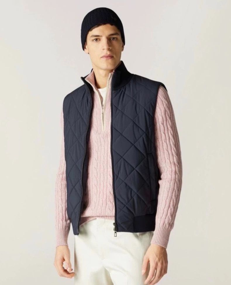 Loro Piana LORO PIANA Men's diamond quilting vest Size US L / EU 52-54 / 3 - 3 Thumbnail