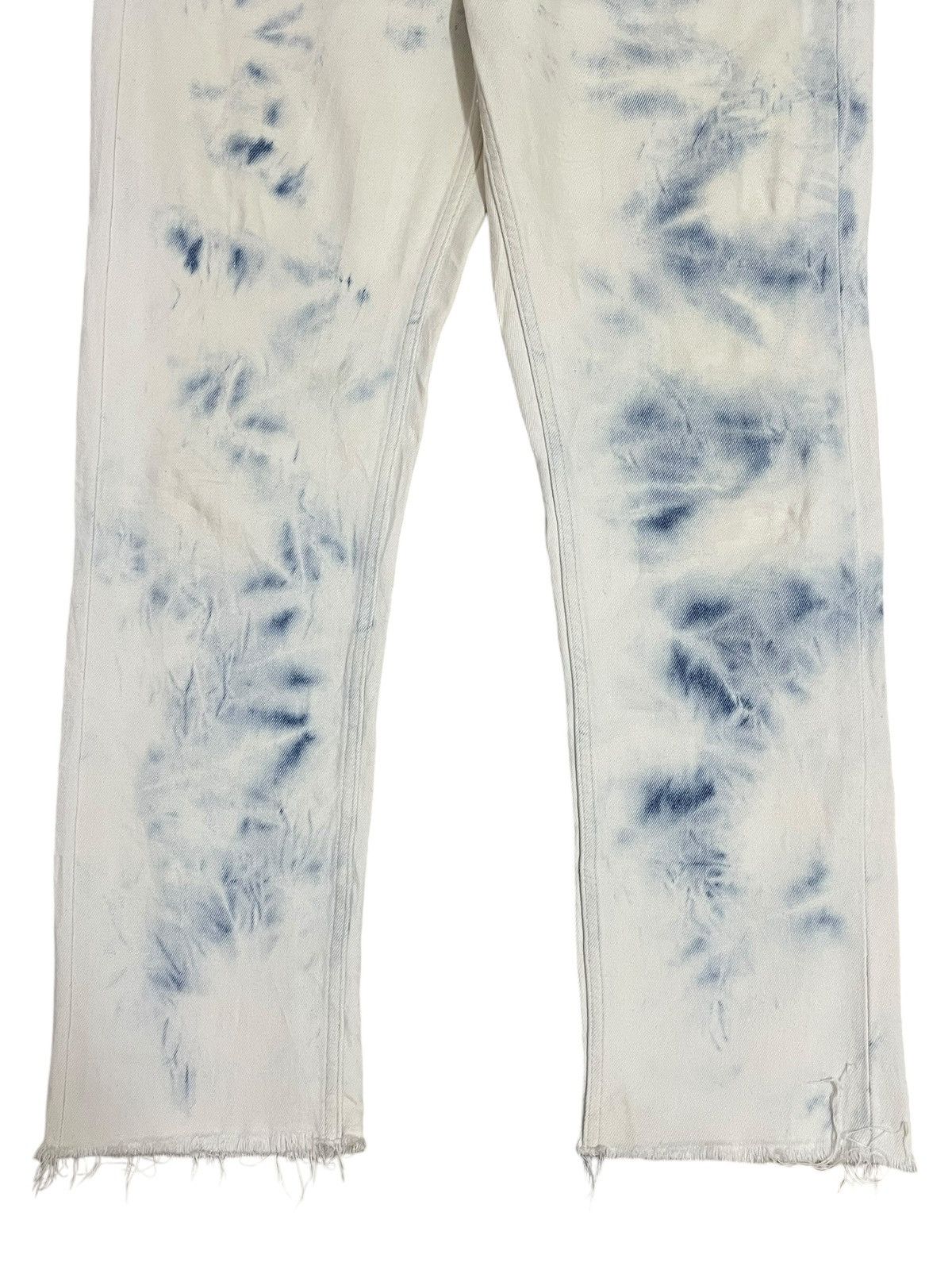 Balenciaga × Gap × Kanye West Gap Denim Indigo Tie Dye Frayed Boyfriend Jeans Size 30" / US 8 / IT 44 - 4 Thumbnail