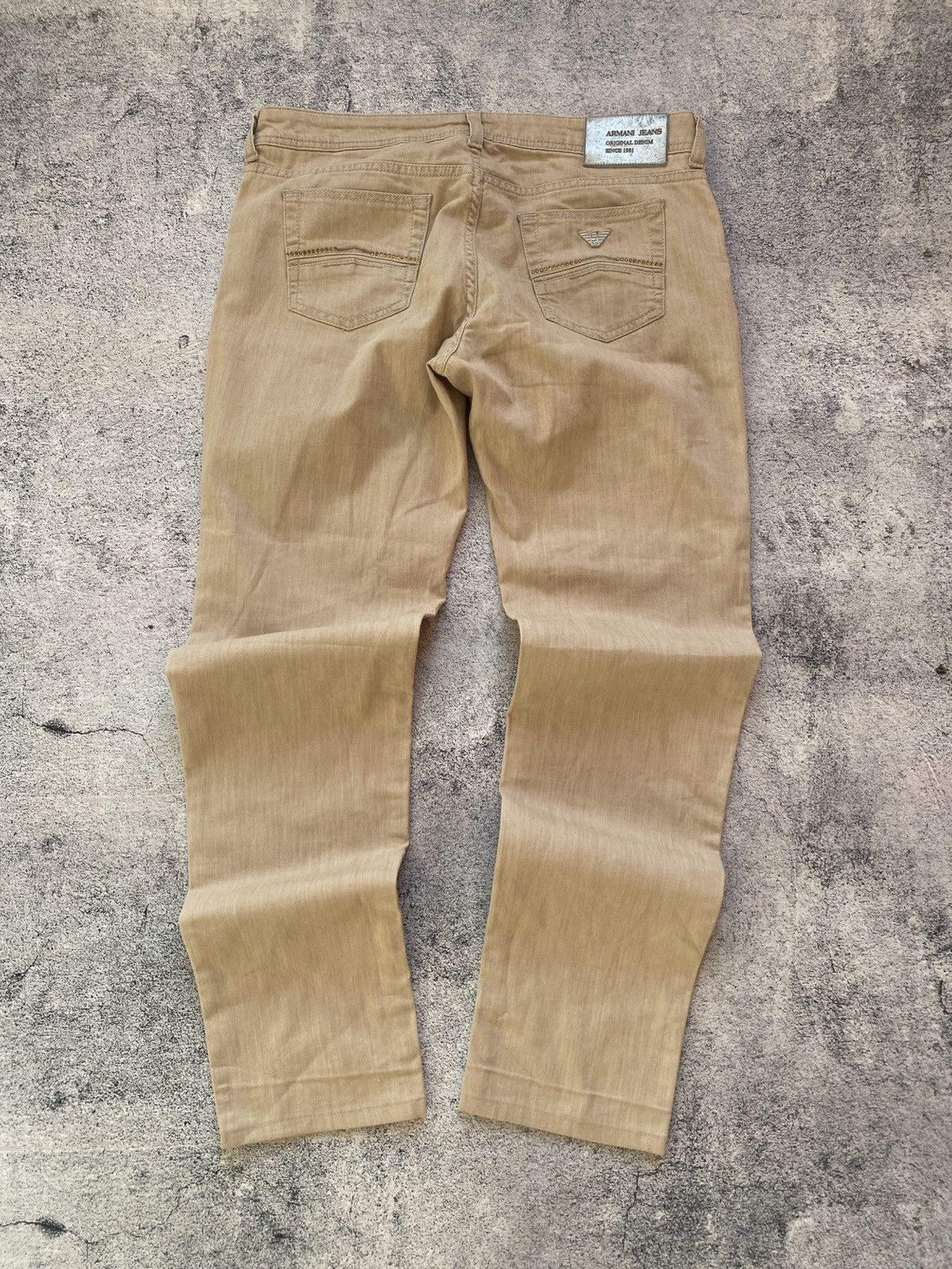 Emporio Armani Vintage Rare Emporio Armani Hype Metal Logo Y2K Jeans Size US 32 / EU 48 - 1 Thumbnail