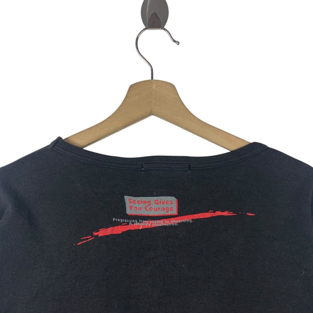 Japanese Brand DANGEROUS WARNING punk zipper long sleeve tee Size US L / EU 52-54 / 3 - 10 Thumbnail