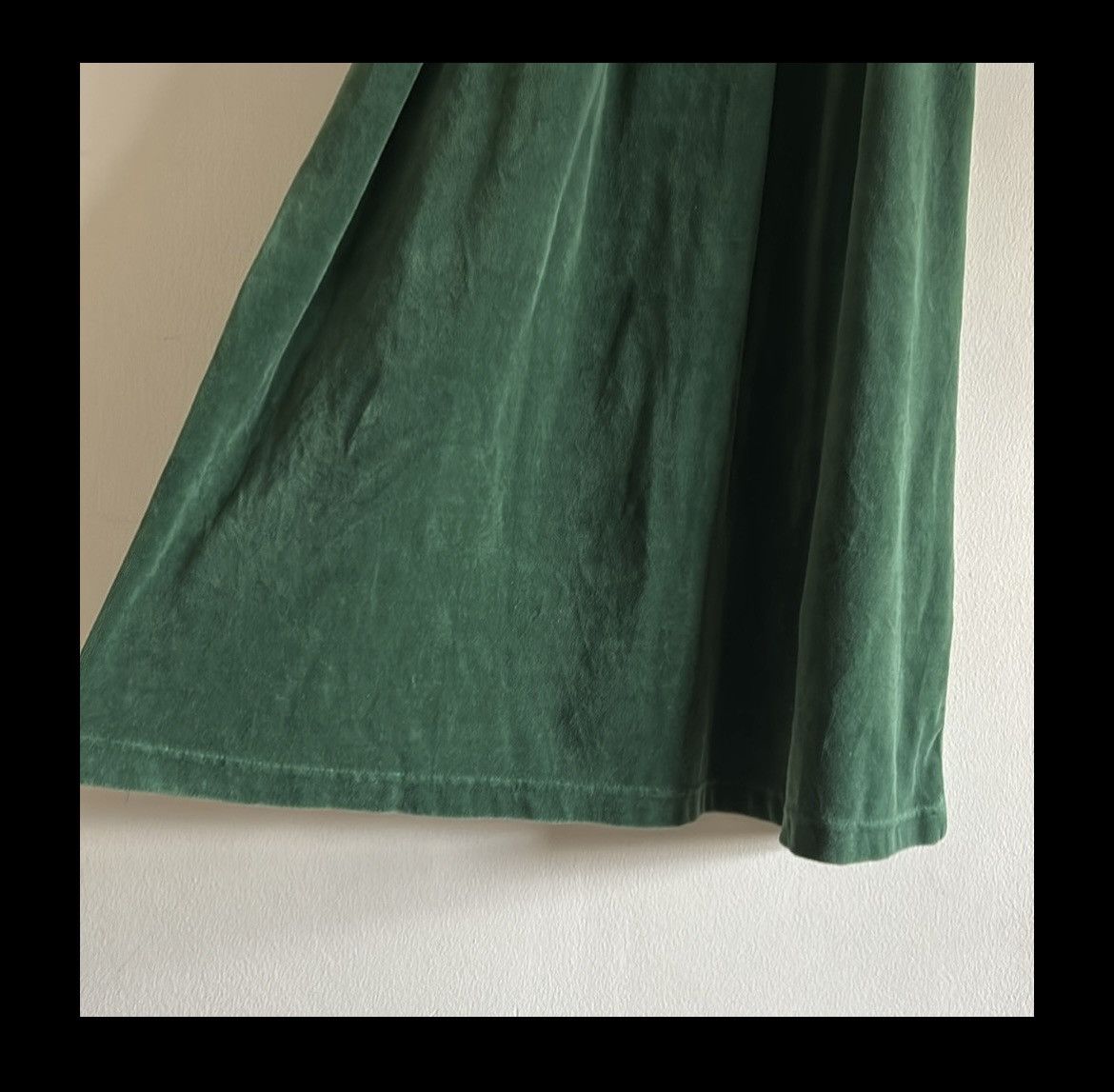 Vintage Vtg 80’s Fads Green Velvet Peasant Pleat Front Maxi Dress Size M / US 6-8 / IT 42-44 - 8 Thumbnail