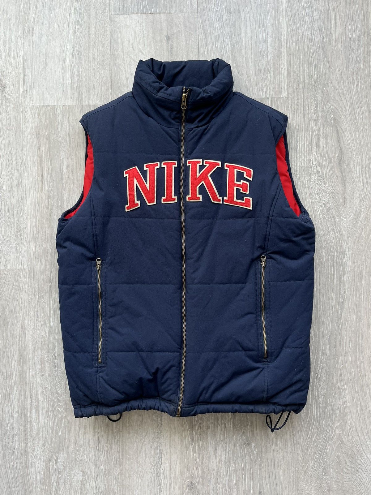 image of Nike Y2K Vest Big Nike Center Logo in Blue, Men's (Size Small)