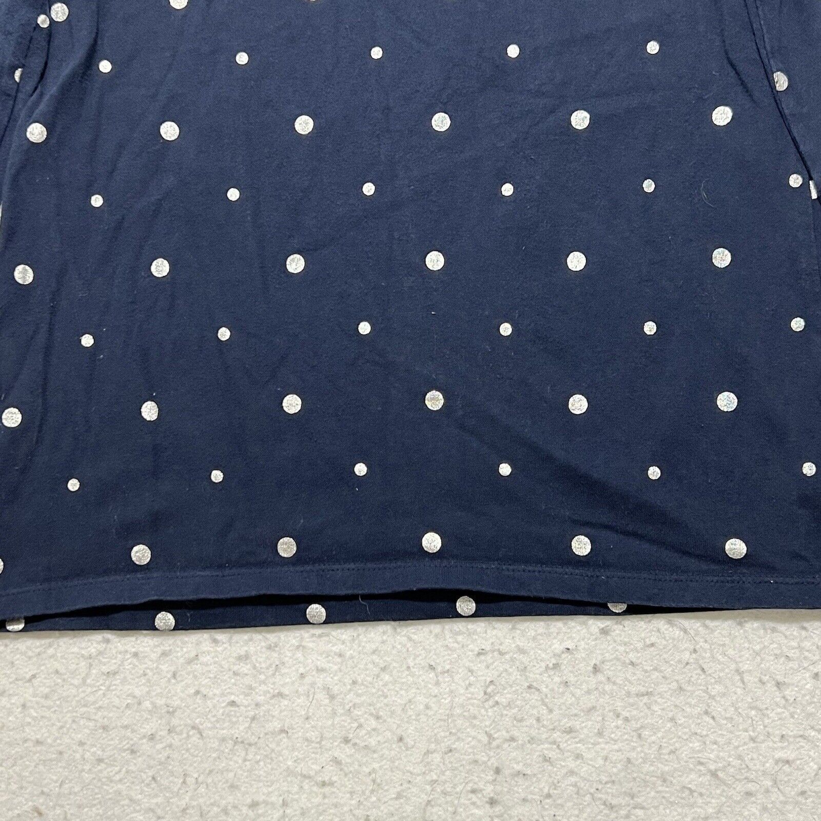 Other Talbots XS Crewneck 3/4 Sleeve Blue Silver Polka Dot T Shirt Size XS / US 0-2 / IT 36-38 - 11 Thumbnail