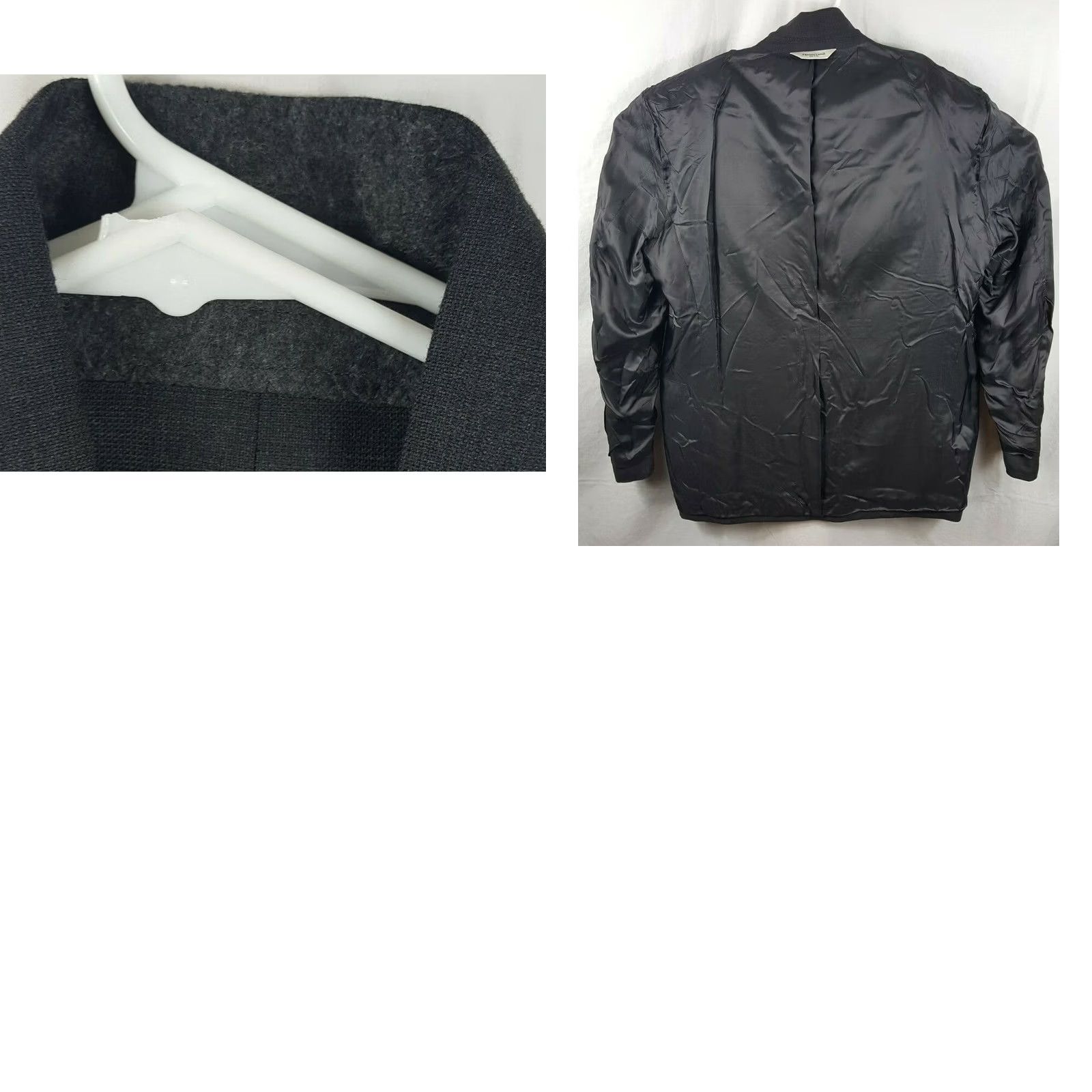 Pronto Uomo Pronto Uomo Sport coat charcoal 44L Italy 2 Button stretch Lessona Super 100s Mens Size US S / EU 44-46 / 1 - 8 Thumbnail