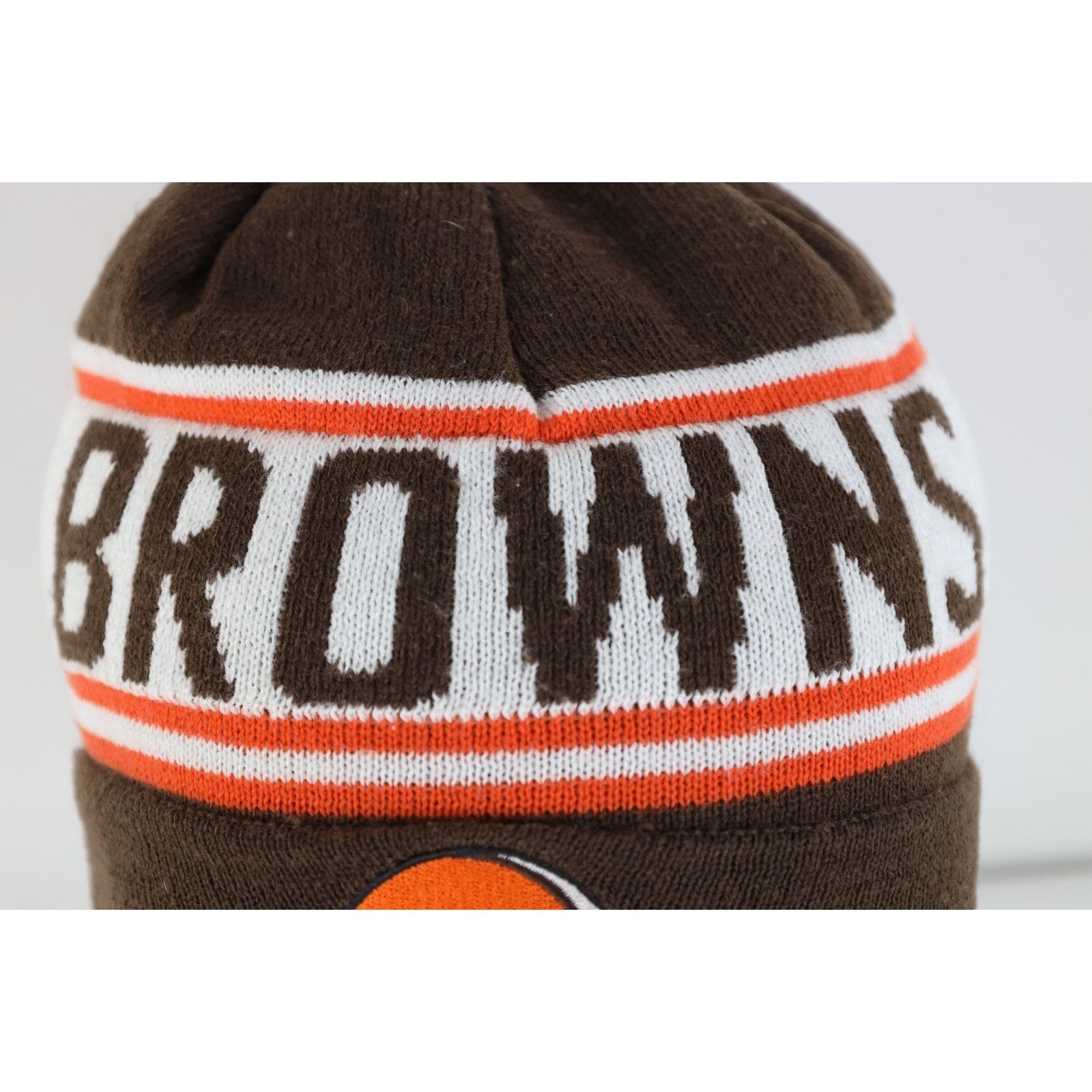 Vintage Vintage 90s Cleveland Browns Football Knit Winter Beanie Hat Size ONE SIZE - 2 Thumbnail