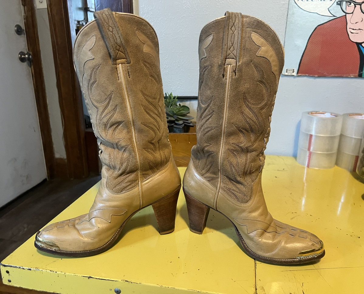 Dan Post × Vintage Dan Post Cowboy Boots Sz 7 M Size US 7 / IT 37 - 5 Thumbnail