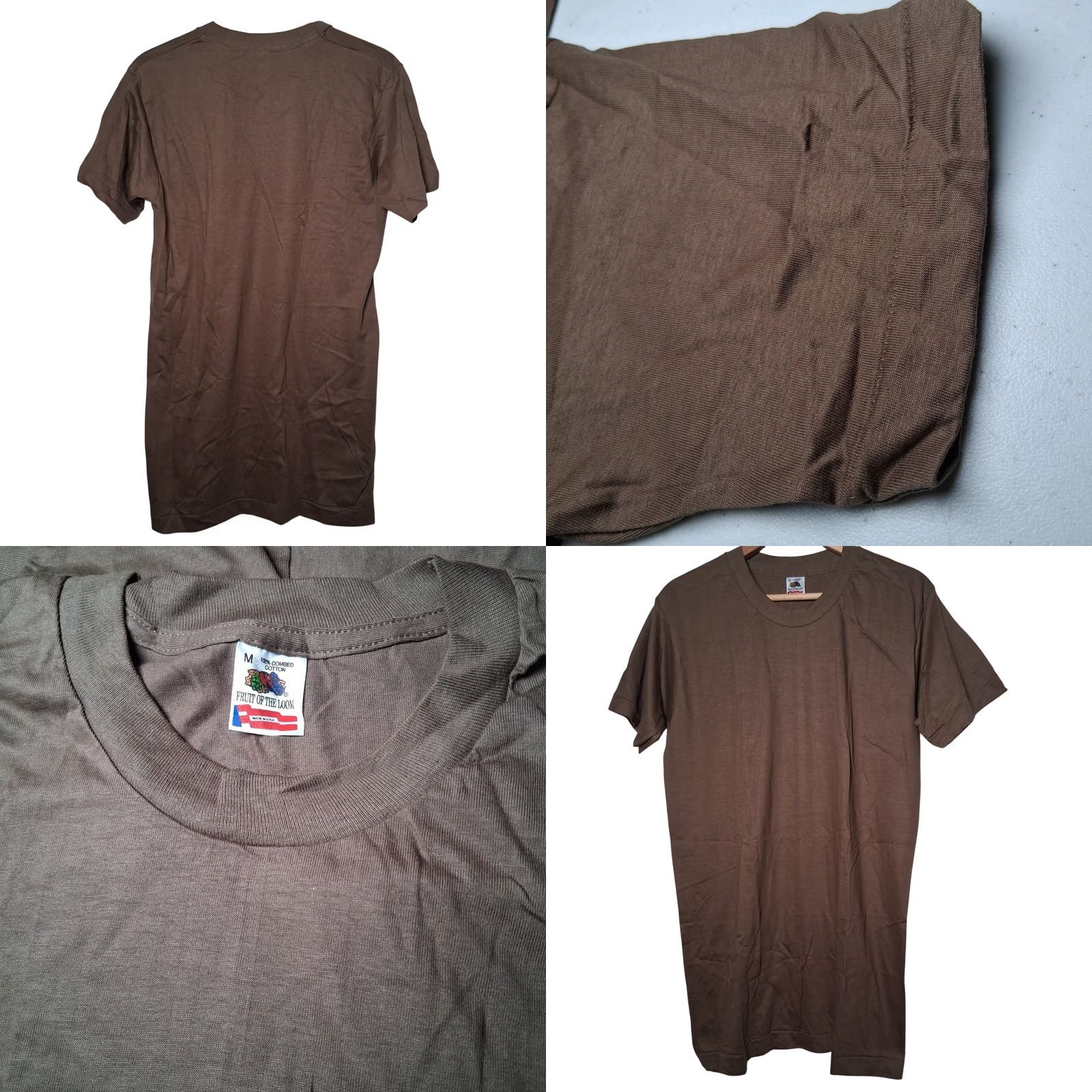 Fruit Of The Loom VINTAGE Fruit Of The Loom Single Stitch T Shirt Men M Army Green USA Size US M / EU 48-50 / 2 - 8 Thumbnail
