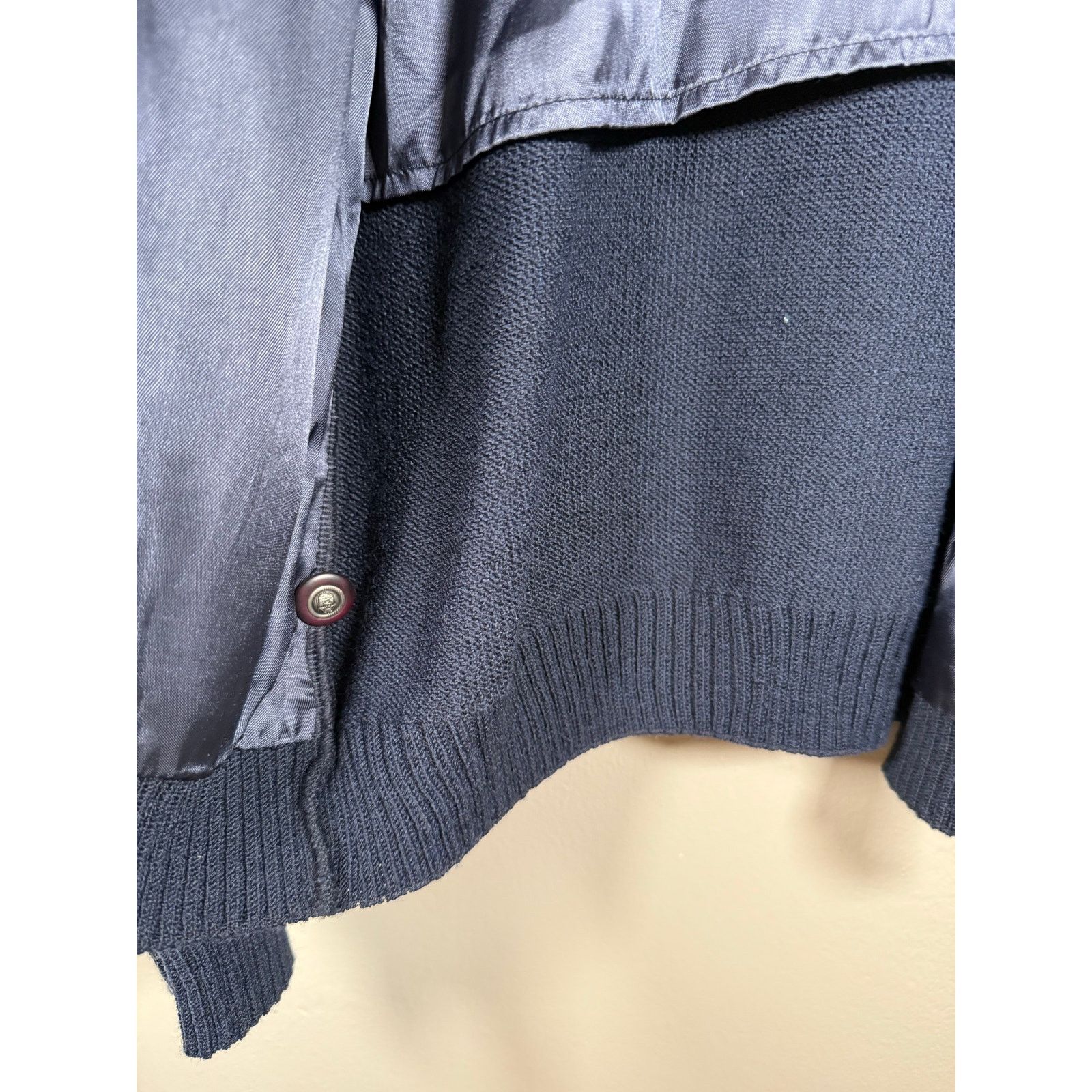 Designer Vintage Giuly & Paul Suede & Merino Cardigan-Italy size 46/M Size US M / EU 48-50 / 2 - 8 Thumbnail