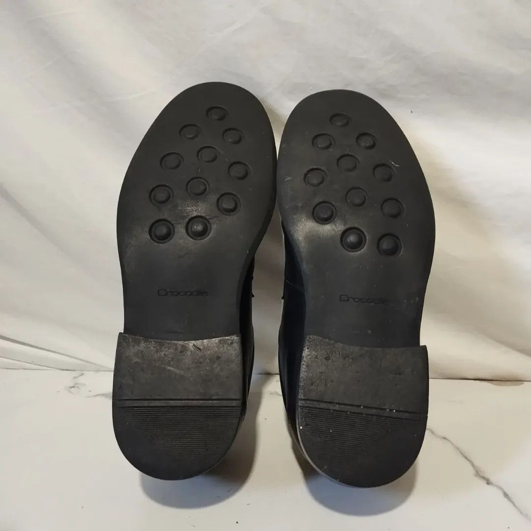 Genuine Leather Crocodile Men's Black Leather Loafers Size US 10 / EU 43 - 6 Thumbnail