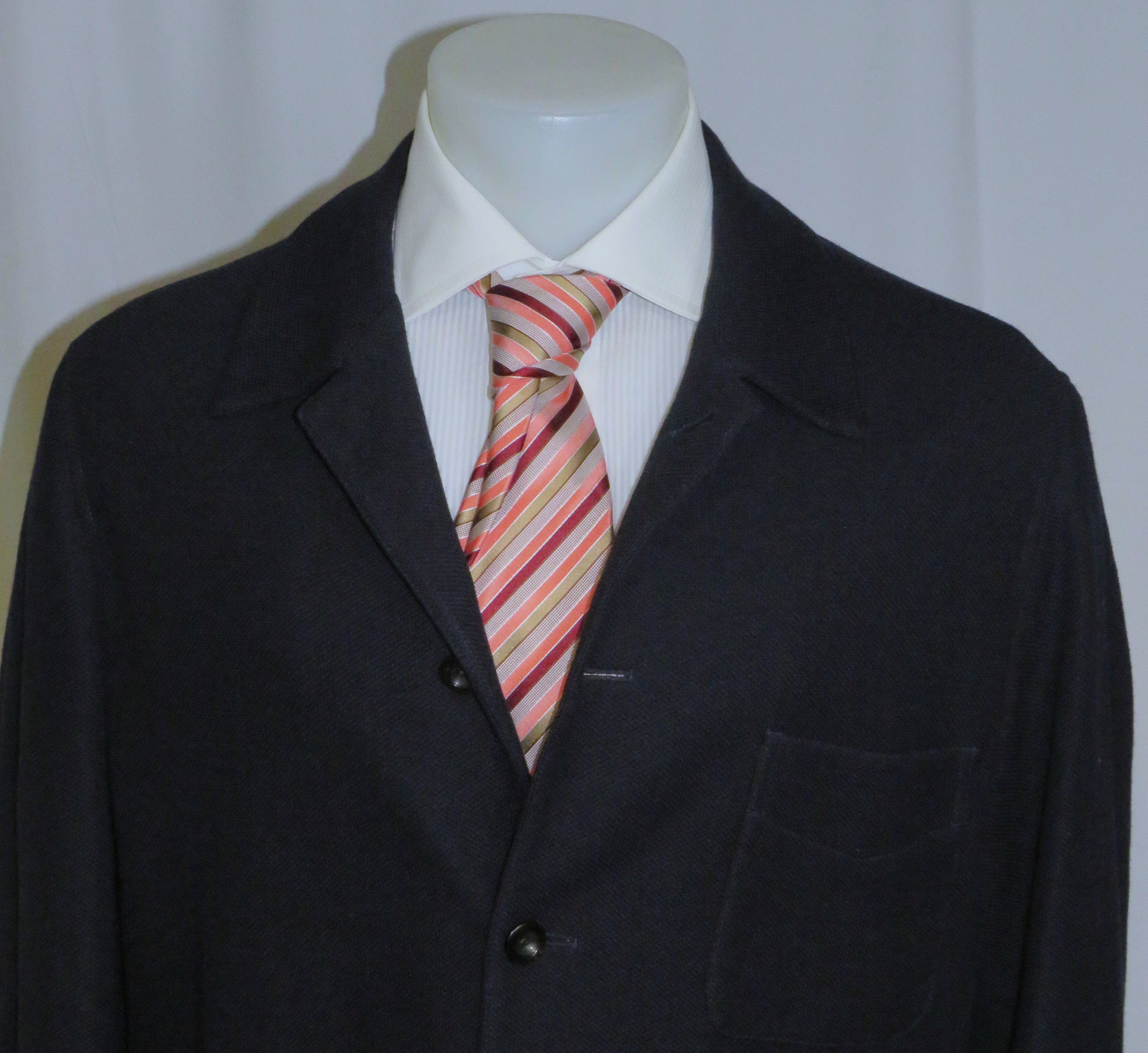 Ralph Lauren Purple Label Hand Tailored Wool Blend Navy Blue Jacket XL Size US XL / EU 56 / 4 - 2 Thumbnail