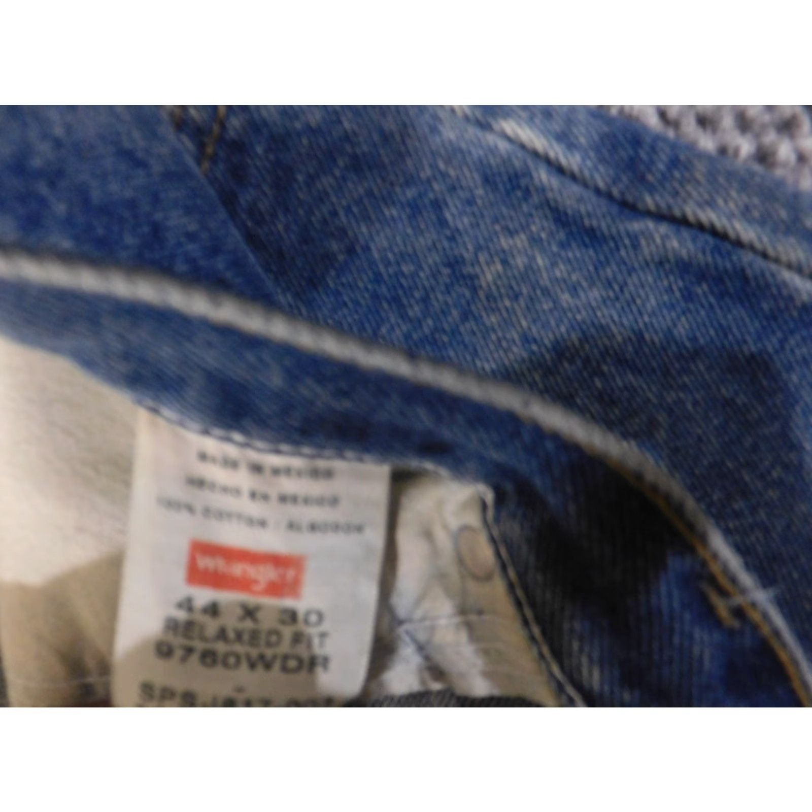 Wrangler VINTAGE Wrangler Jeans Mens 44x30 Blue Relaxed Fit 9760WDR Classic Denim Workwear Pants Size US 44 / EU 60 - 5 Thumbnail