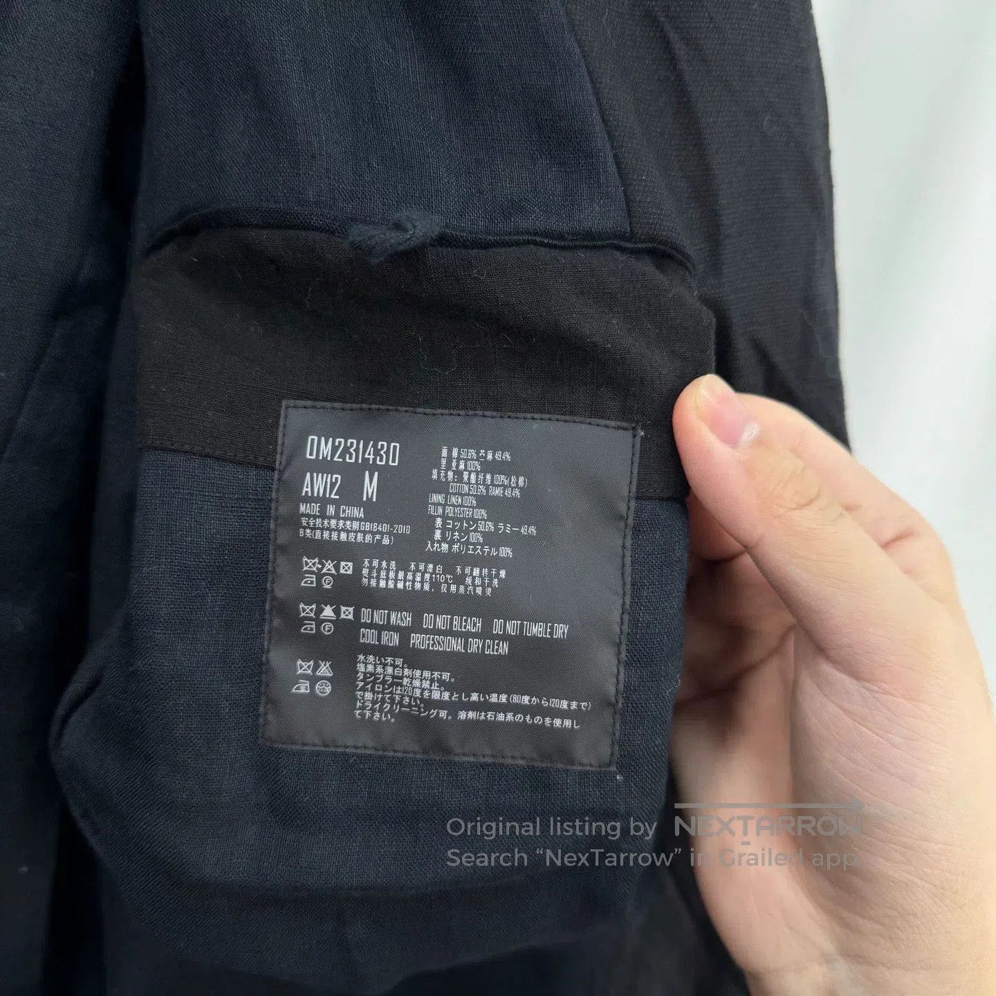 Ziggy Chen Ziggy Chen Black Linen Single Button Jacket. Size US M / EU 48-50 / 2 - 6 Thumbnail