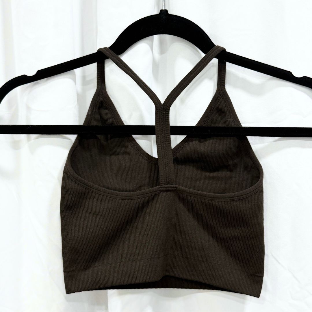 Other Set Active SCULPTFLEX Brown Power Ribbed V-Bra | Sz S Size ONE SIZE - 4 Thumbnail