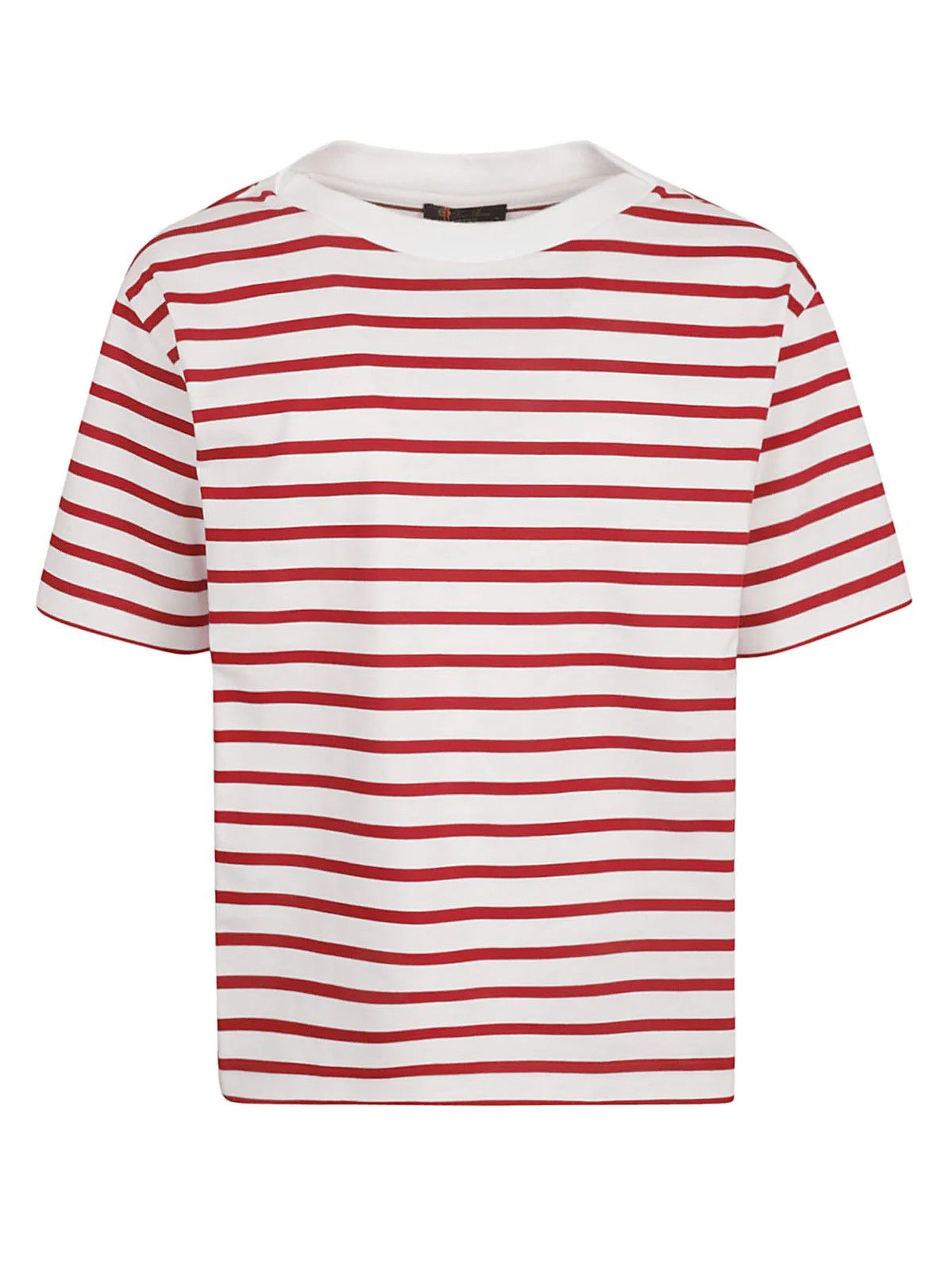 o1srvl11e0424 T-Shirt in White/Red