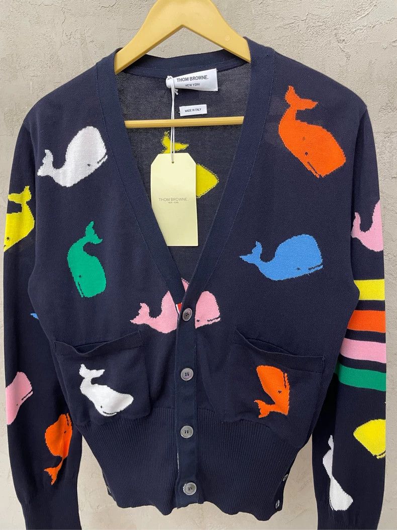 Thom Browne Thom browne Size 1 Dark blue show full-print colorful whal Size S / US 4 / IT 40 - 3 Thumbnail