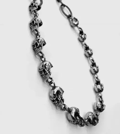Jewelry x Skulls Retro Skull Pocket Chain in Silver, Men's