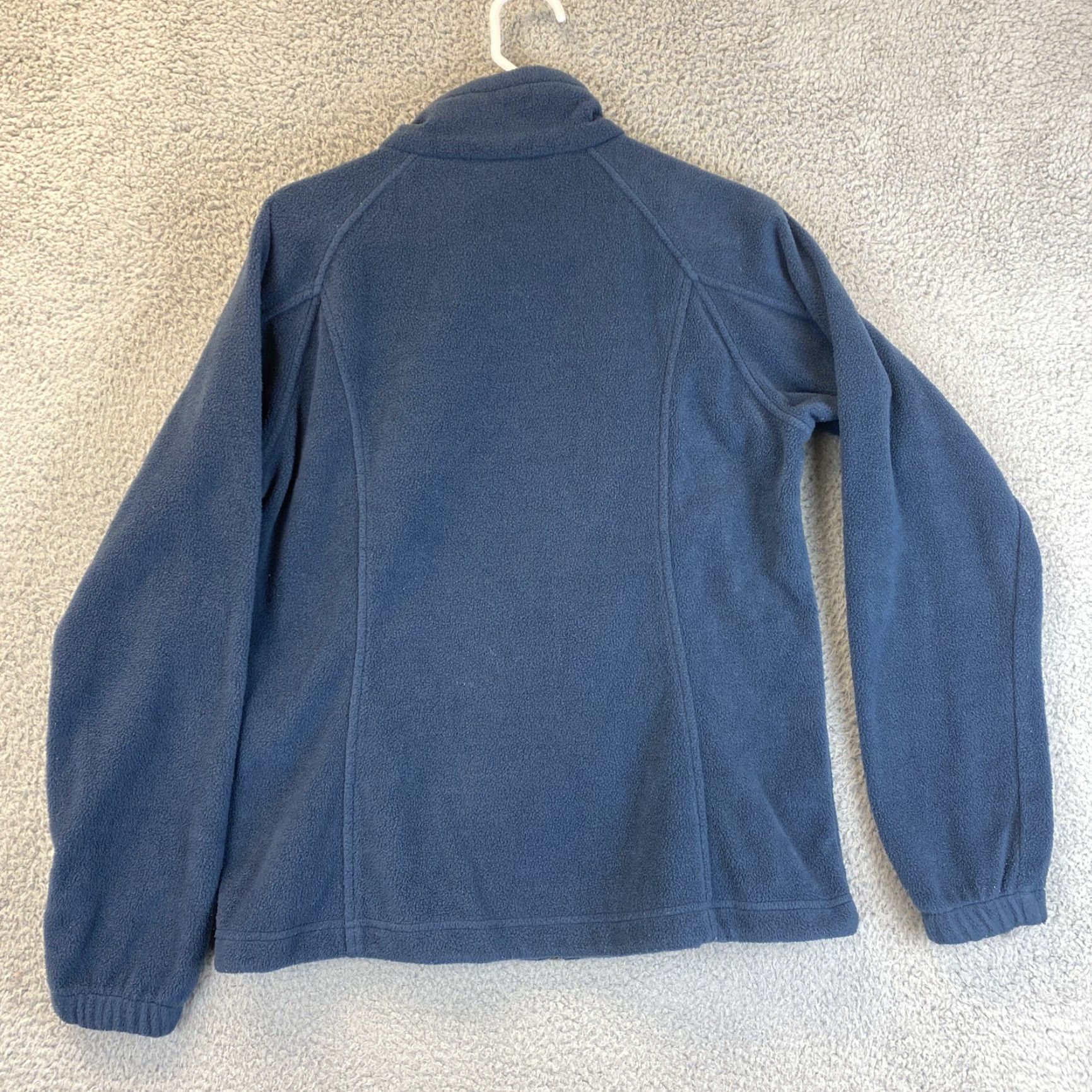 Vintage Columbia Indigo Blue Fleece Full Zip Mock Neck Jacket Size Medium /70-6 Size M / US 6-8 / IT 42-44 - 7 Thumbnail