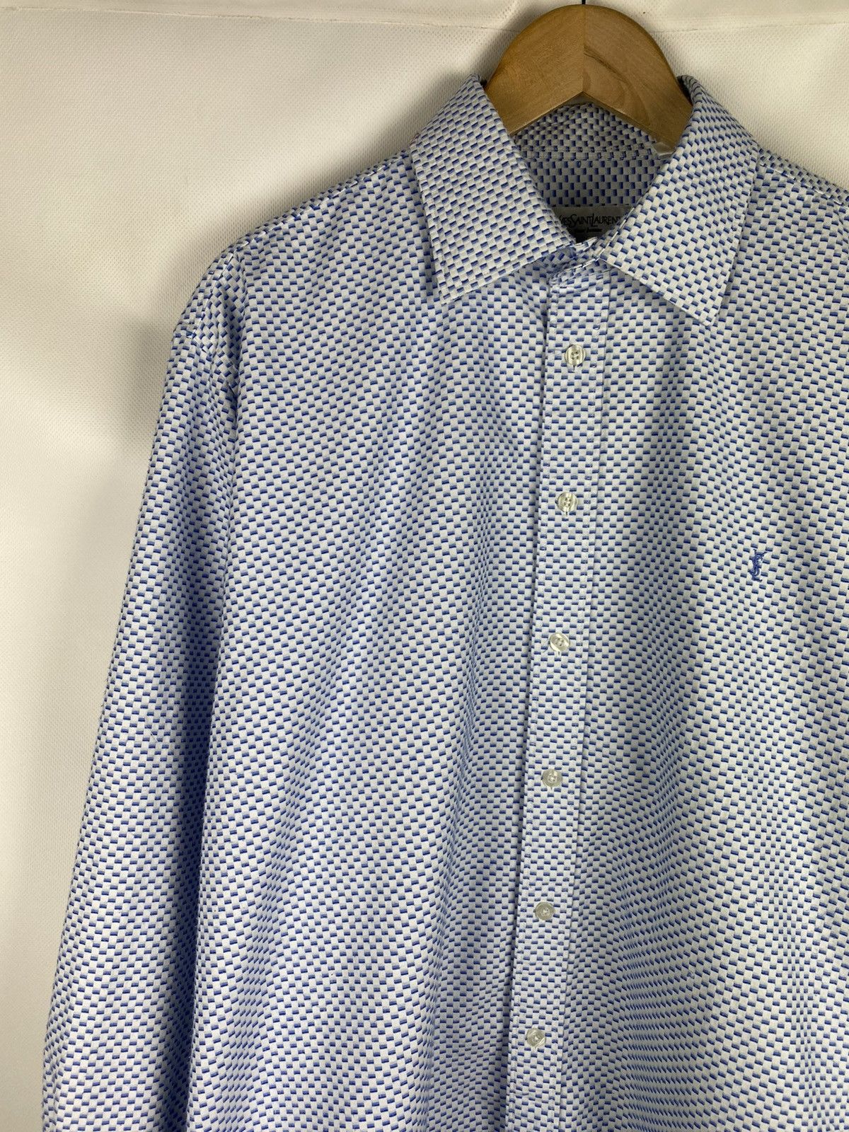 Yves Saint Laurent VtG YSL Yves Saint Laurent Long Sleeve Heavy Button Up Shirt Size US XL / EU 56 / 4 - 4 Thumbnail