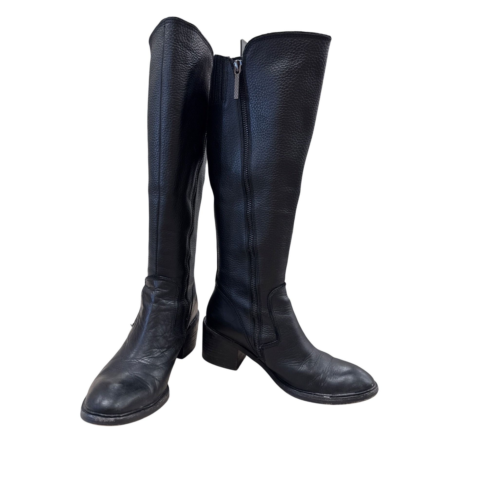 Donald Pliner Donald J Pliner Womens Black Leather Knee High Boots Size 6M Size US 6 / IT 36 - 1 Thumbnail