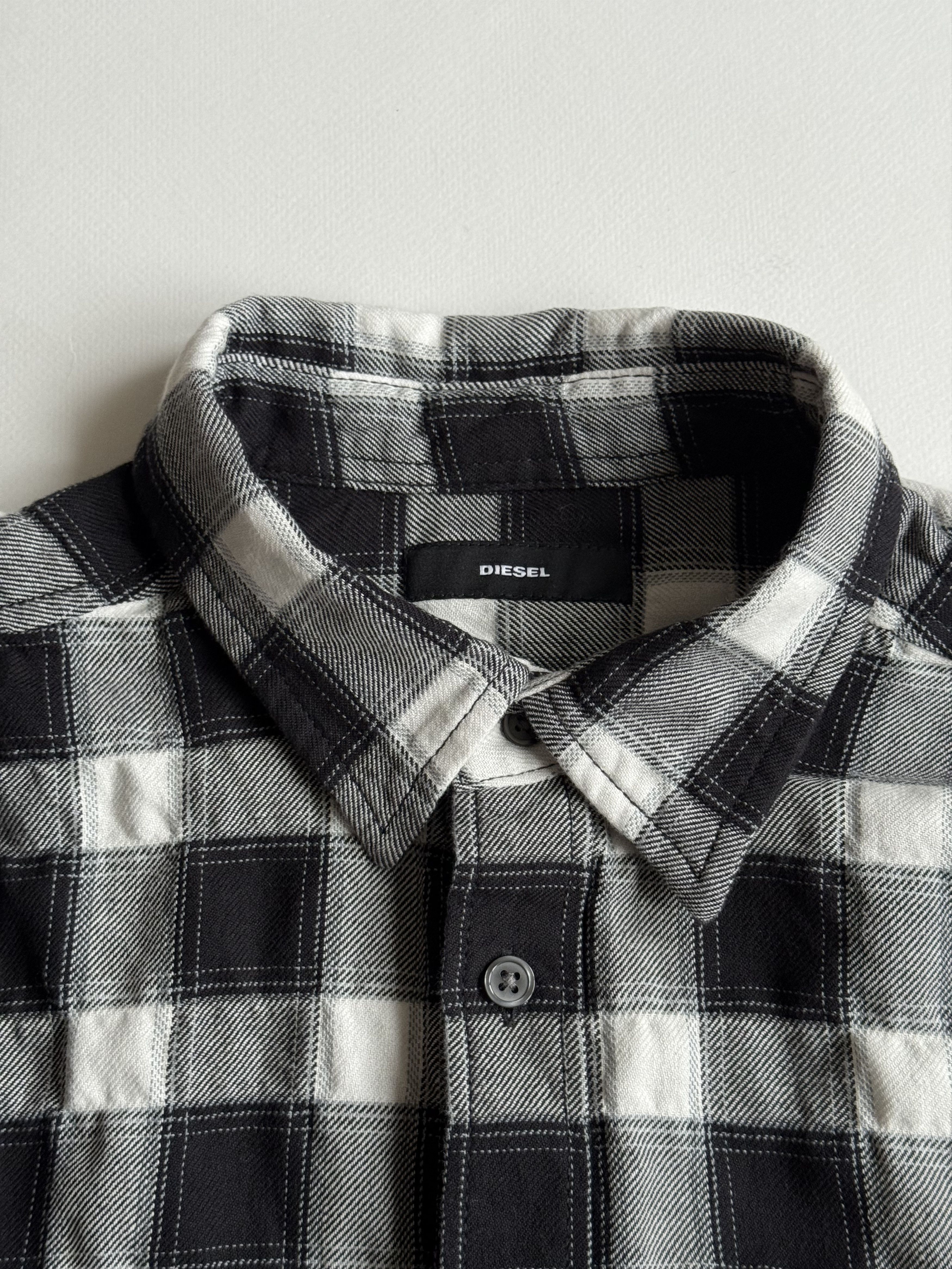 Diesel Men's Diesel Raw Distressed Hems Check Shirt (M) Size US M / EU 48-50 / 2 - 2 Thumbnail