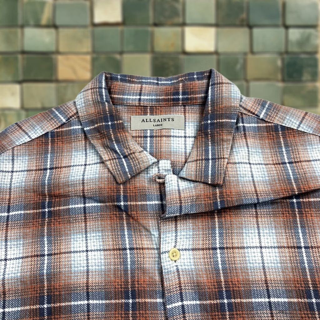 Allsaints Allsaints Button-Up Plaid Flannel Shirt Men L Size US L / EU 52-54 / 3 - 1 Thumbnail