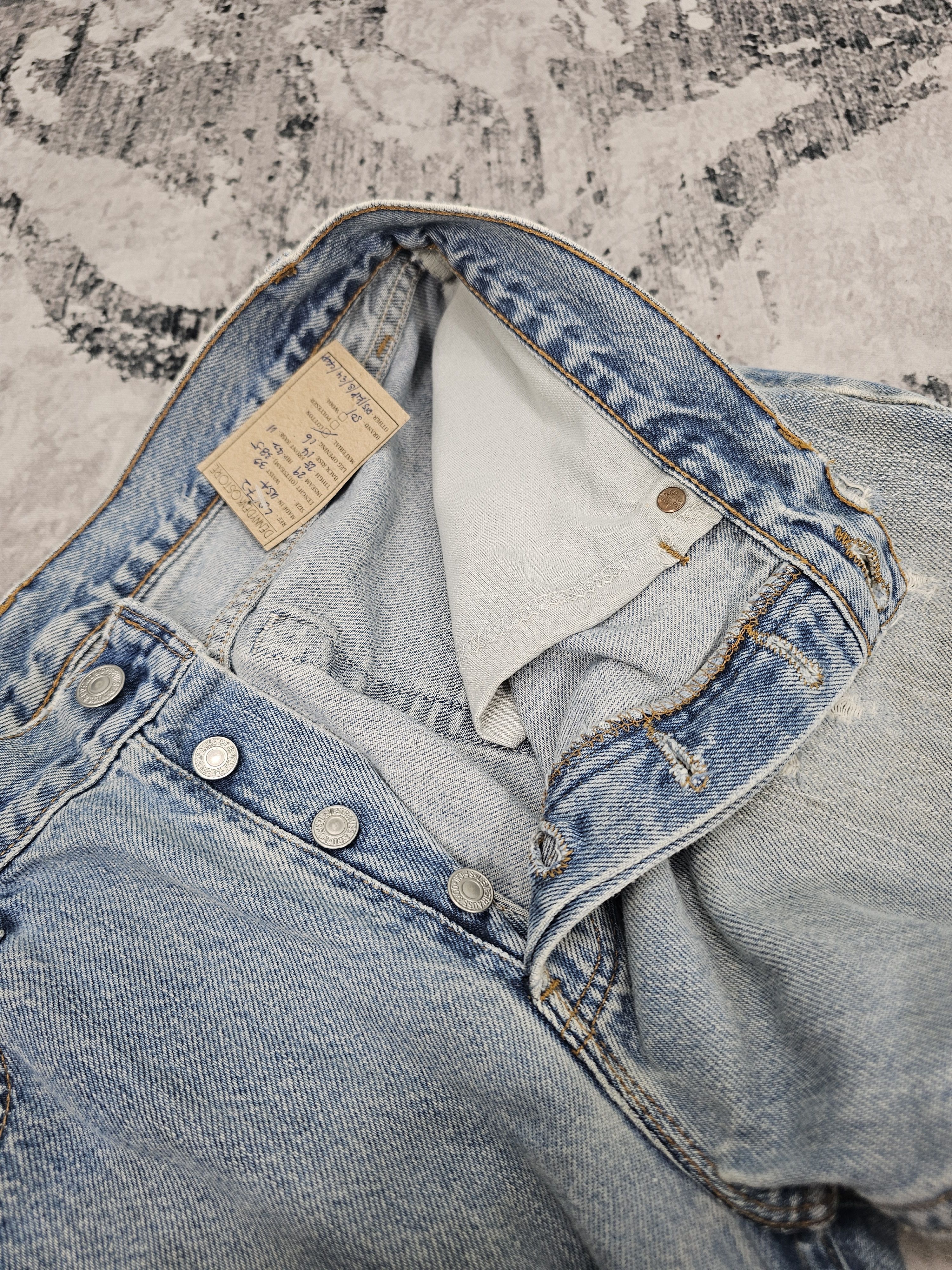 Levi's Vintage Clothing Vtg 90's LEVIS 501 Ripped Cropped Jeans Made In USA L0572 Size US 33 - 10 Thumbnail