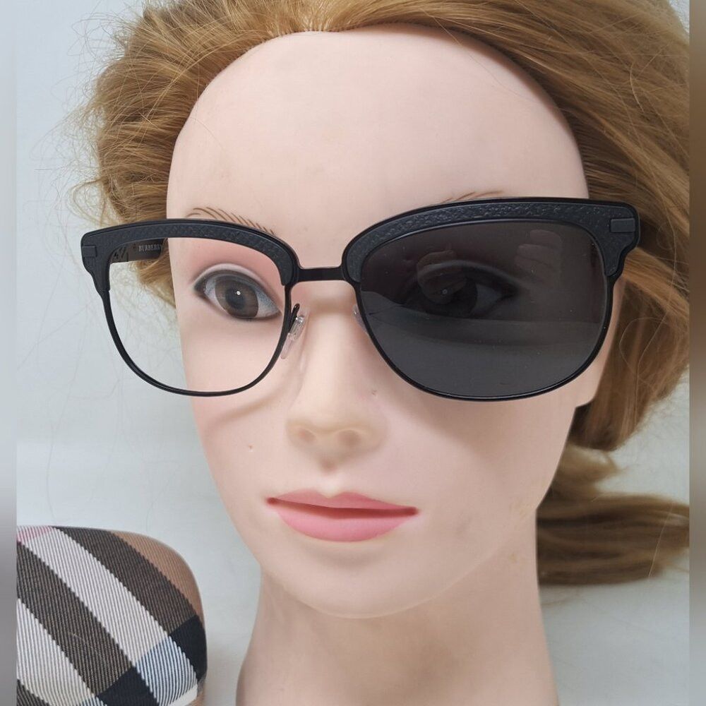 Burberry Burberry Women's Sunglasses Frames Only Round Black Matte B Size ONE SIZE - 2 Thumbnail