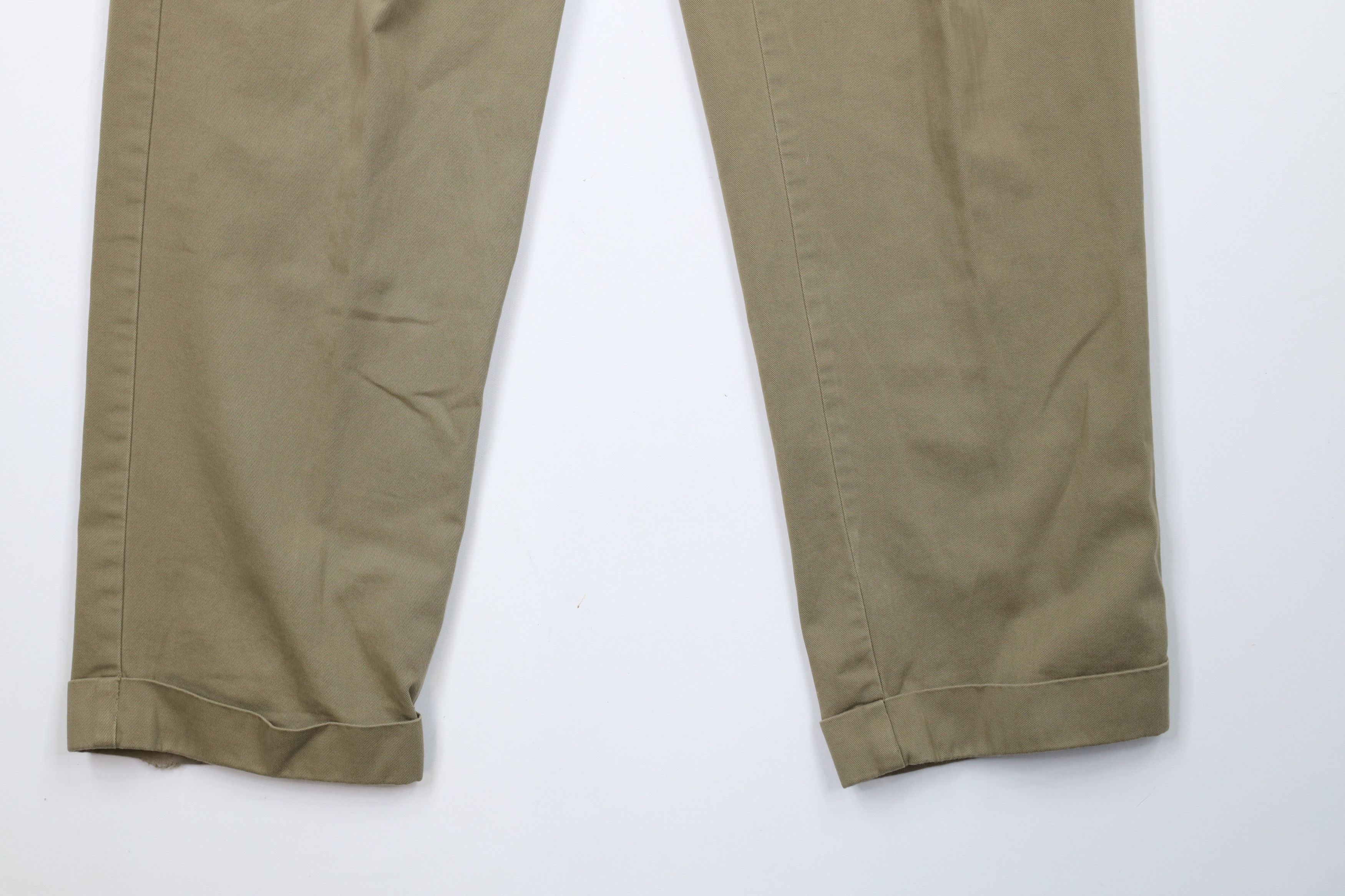 Ralph Lauren Vintage 90s Ralph Lauren Pleated Cuffed Wide Leg Chino Pants Size US 35 - 4 Thumbnail