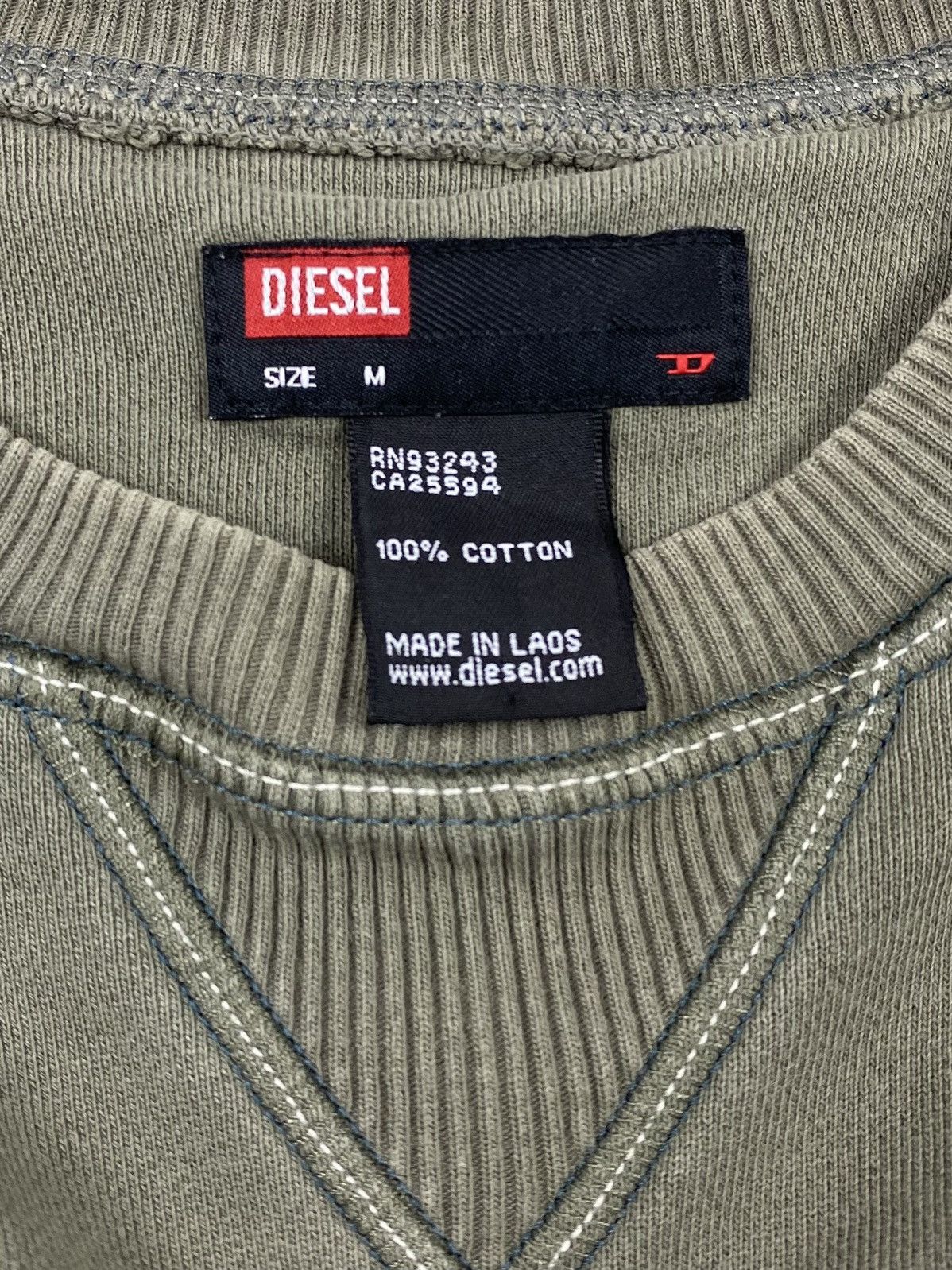 Diesel Y2K Vintage Diesel Khaki Green Spell Out Sweatshirt Size US M / EU 48-50 / 2 - 3 Thumbnail