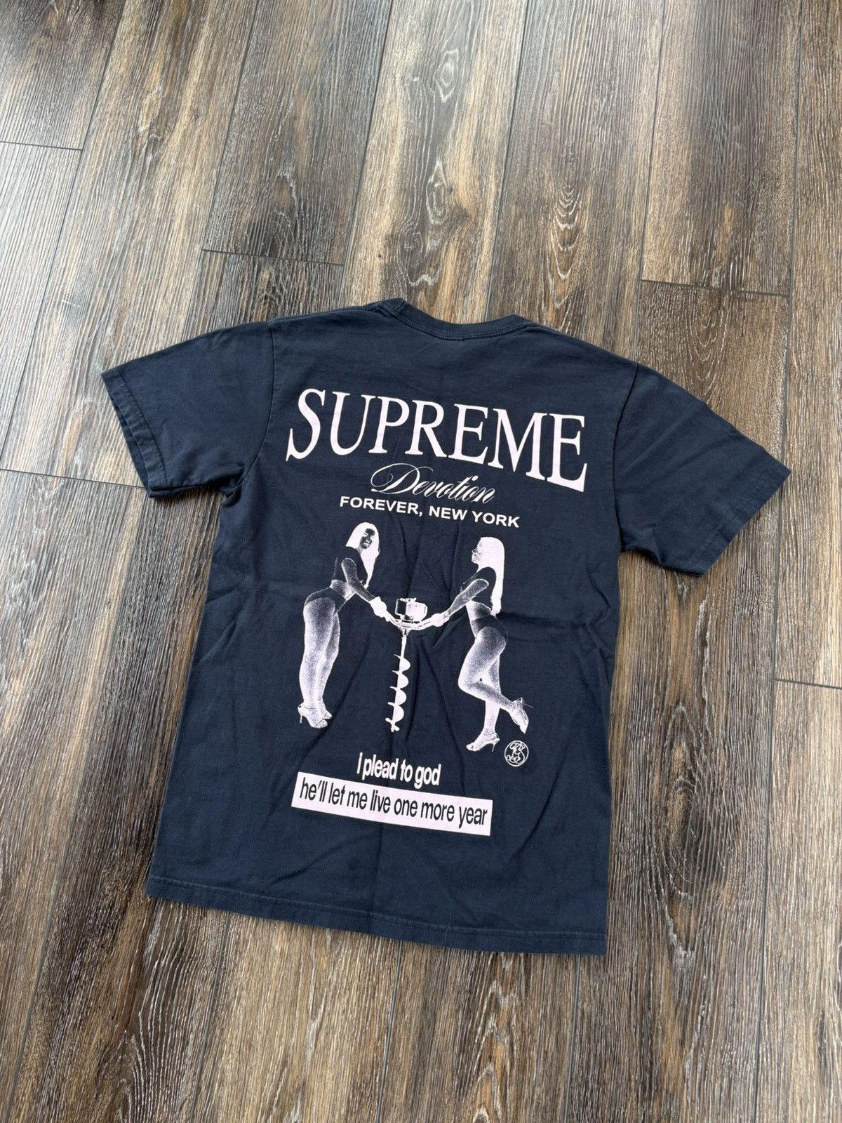 Supreme Supreme Devotion Tee Navy Blue FW25 | Grailed