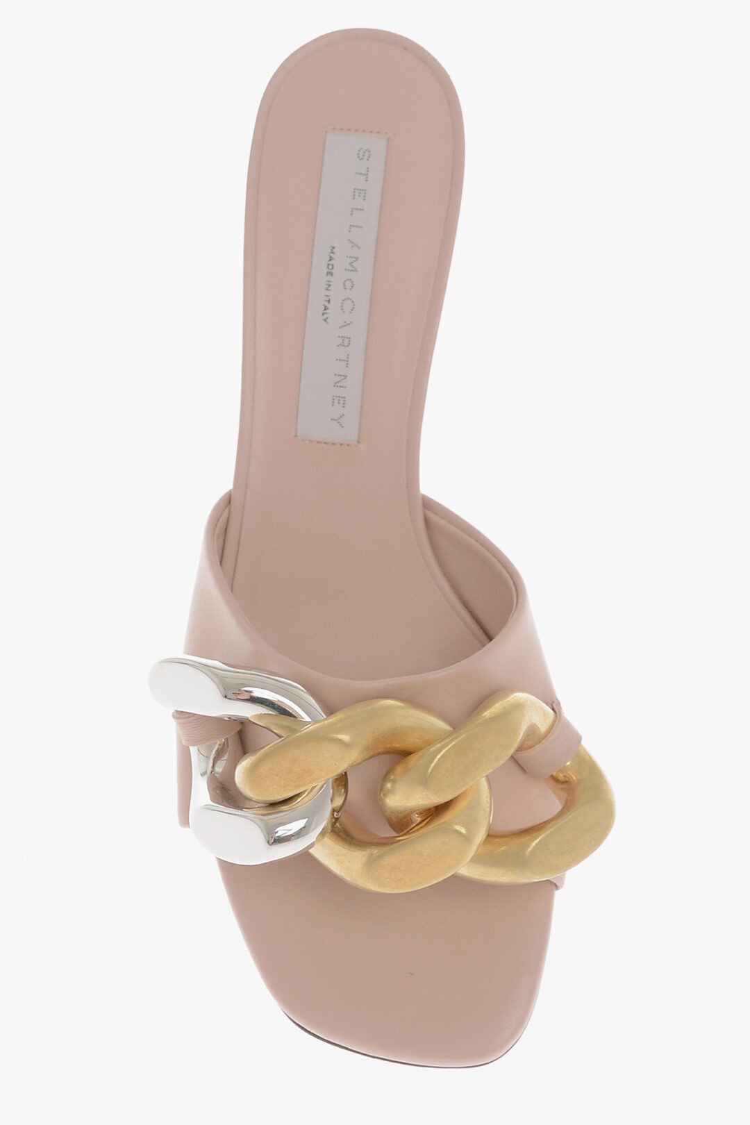 Stella McCartney og1mm0824 Vegan Leather Open Toe Mules With Chain in Pink Size US 7 / IT 37 - 4 Thumbnail