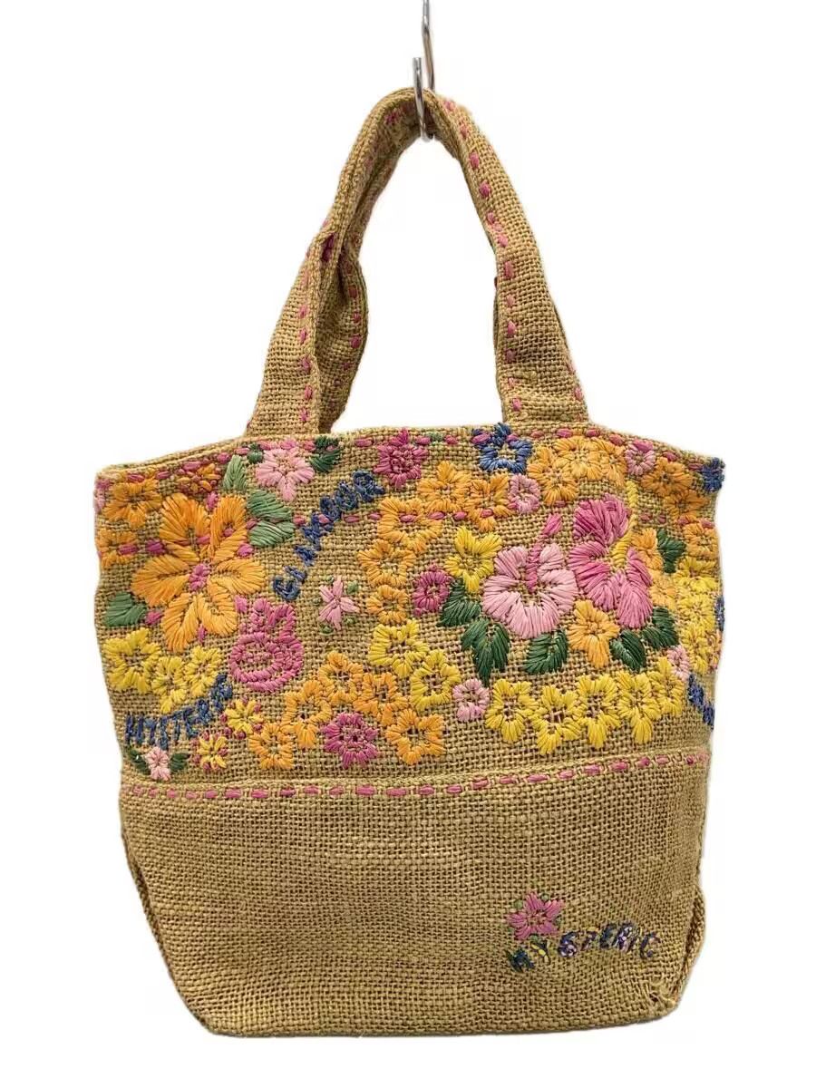 Hysteric Glamour Floral Embroidered Tote Bag in Beige, Women's