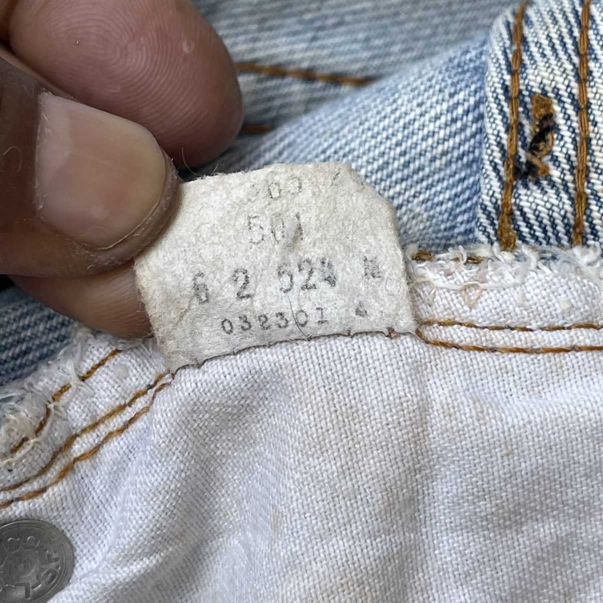 Levi's Thrashed 70s Levi’s 501 Redline Selvedge Denim Shorts Size US 34 / EU 50 - 20 Thumbnail