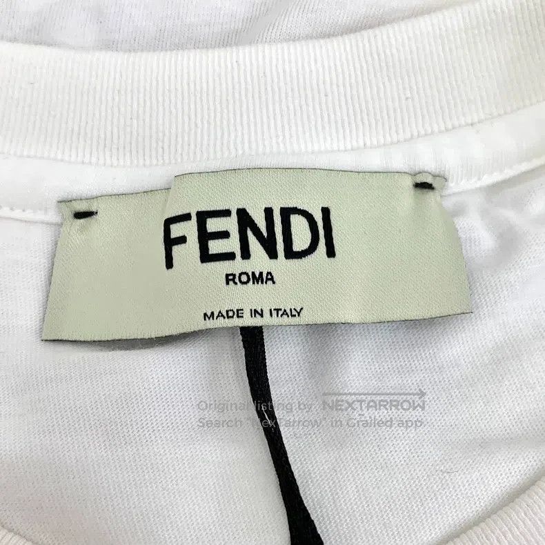 Fendi Fendi White logo lettering print cotton round neck short-s Size S / US 4 / IT 40 - 6 Thumbnail