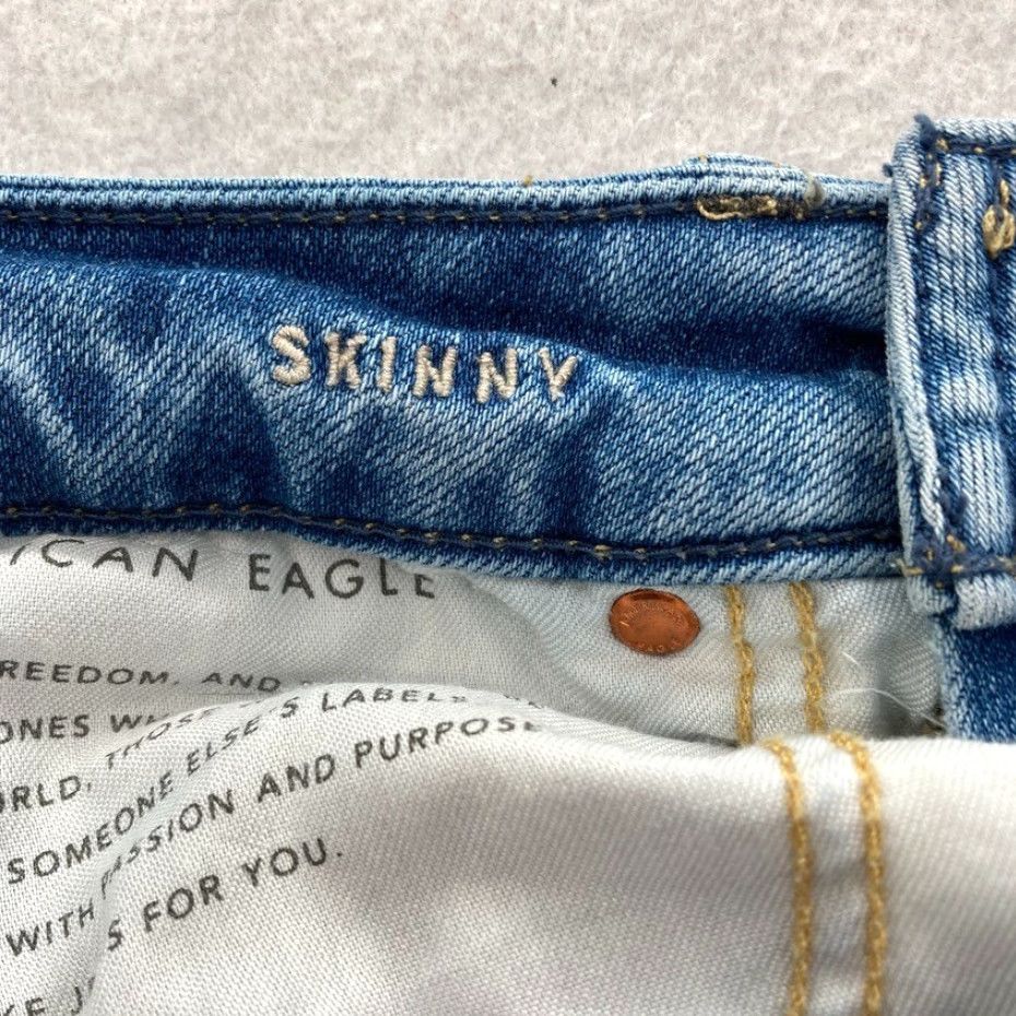 American Eagle Outfitters American Eagle Jeans Mens 30x32 Skinny Denim Blue 5-Pocket Cotton Spandex Slim Rise Low Regular Inseam 32 Pants Size US 30 / EU 46 - 5 Thumbnail