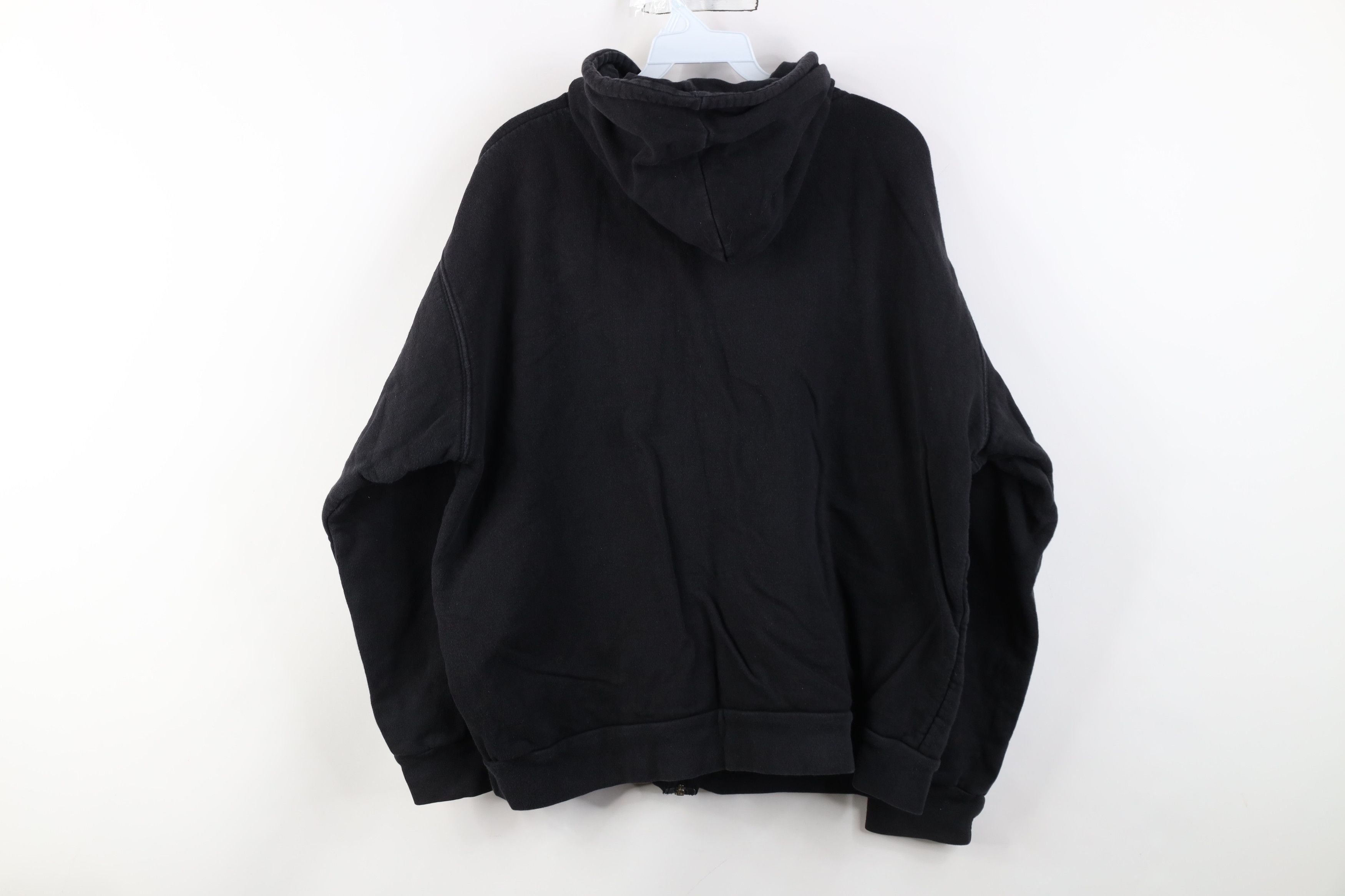 Vintage Vintage 90s Streetwear Waffle Lined Full Zip Hoodie Black Size US M / EU 48-50 / 2 - 11 Thumbnail