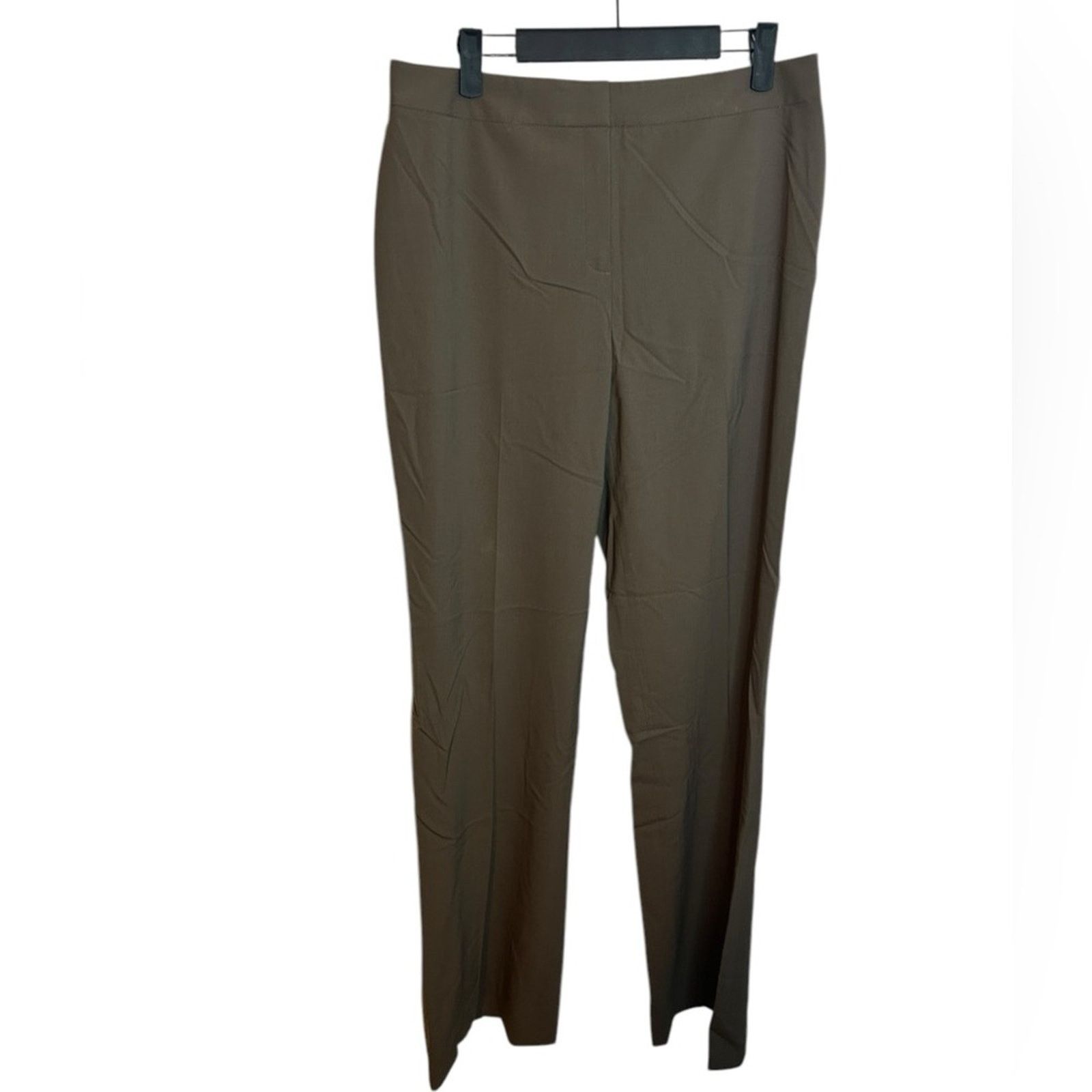 Other Lafayette 148 Taupe Wool Wide Leg Pants Size 30" / US 8 / IT 44 - 1 Thumbnail