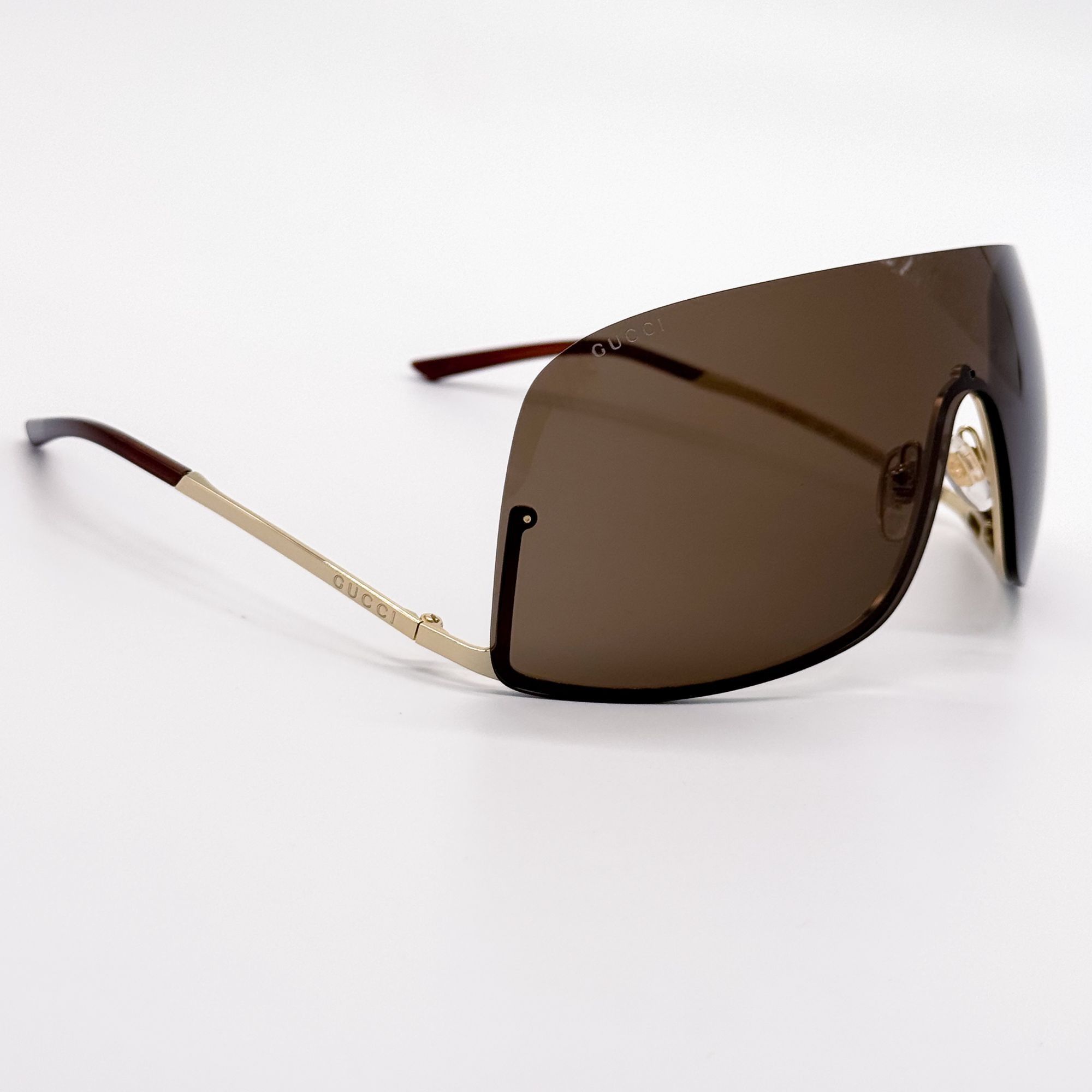 Gucci NEW GUCCI SUNGLASSES GG1560S 002 GOLD SHIELD UNISEX GUCCI Size ONE SIZE - 6 Thumbnail