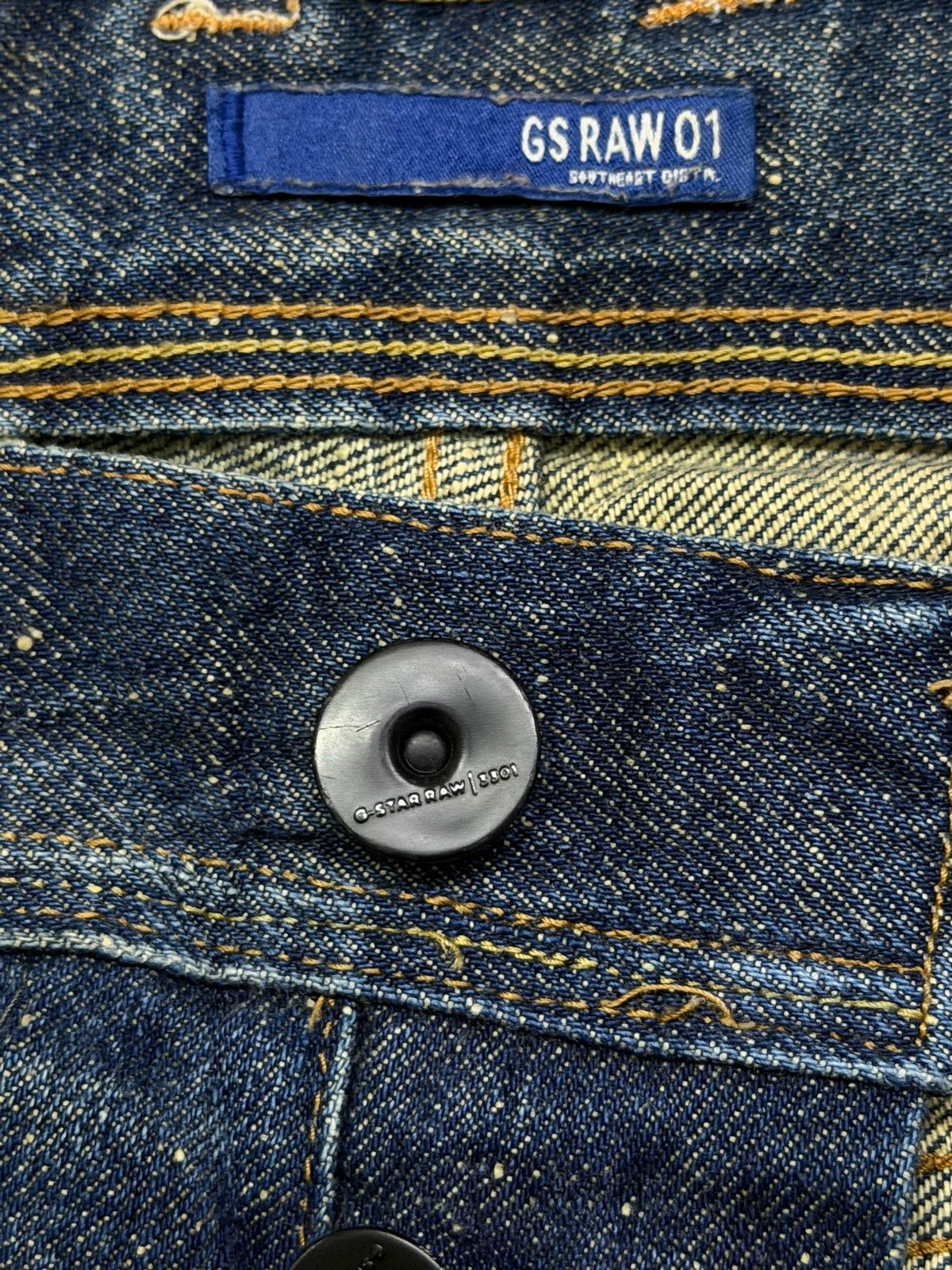 G-Star Vintage G-Star RAW 3301 Attacc Straight Distressed Denim 31 Size US 31 - 10 Thumbnail