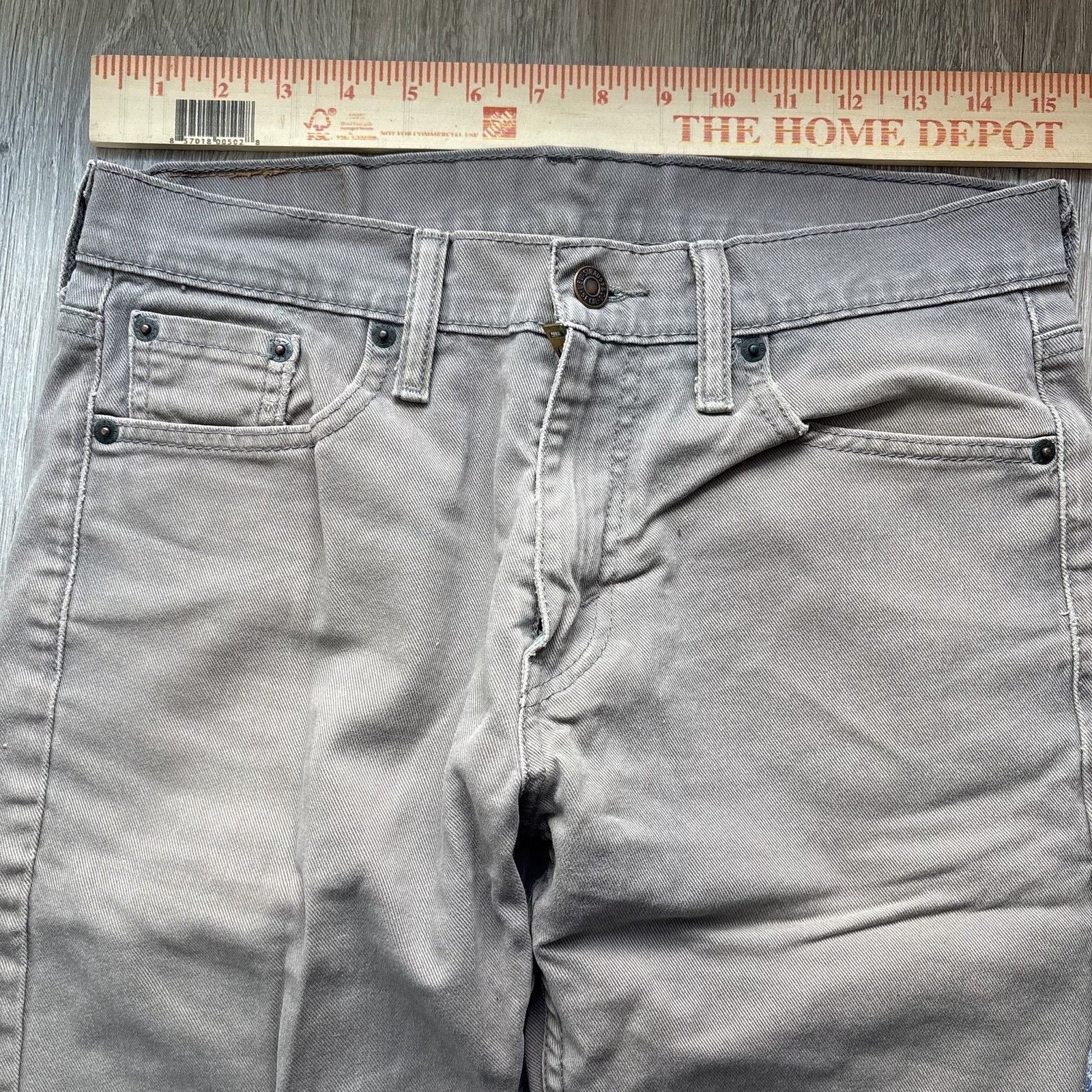 Levi's Levi's 513 Men's Gray Slim Straight Jeans 29x32 Size US 29 - 2 Thumbnail