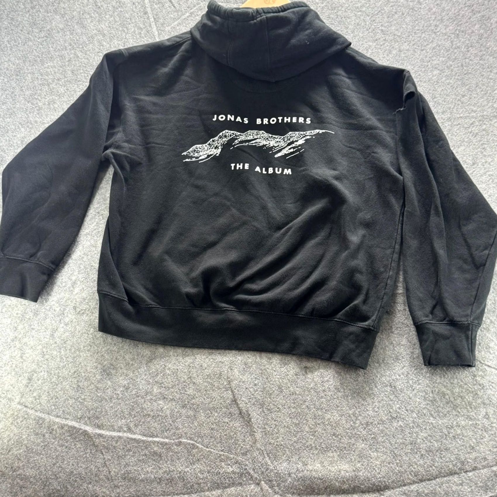 Vintage Jonas Brothers Hoodie Mens Large Black The Album Fleece Sweatshirt Pullover Size US L / EU 52-54 / 3 - 7 Thumbnail