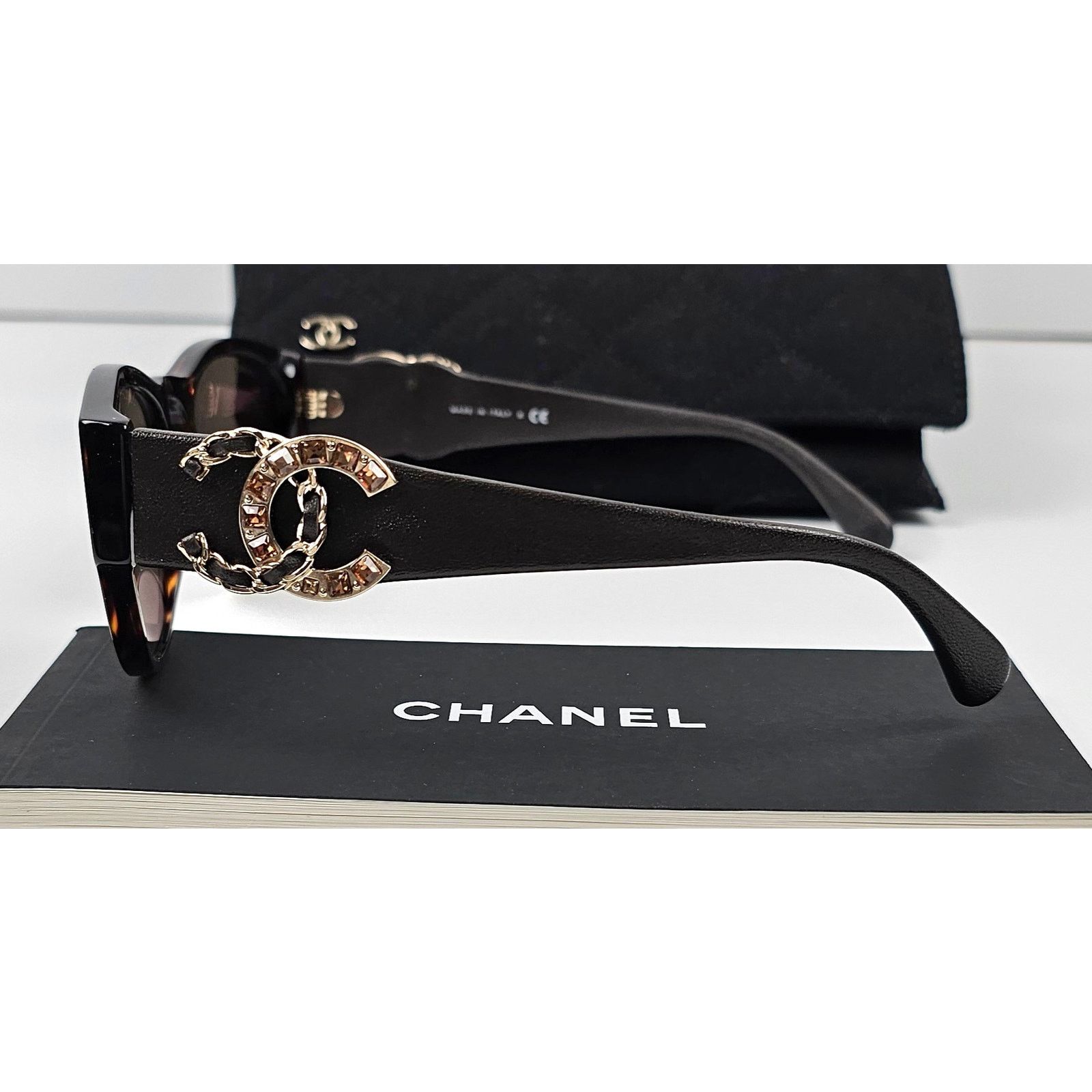 Chanel CHANEL Rectangle DARK HAVANA BROWN Sunglasses Size ONE SIZE - 5 Thumbnail