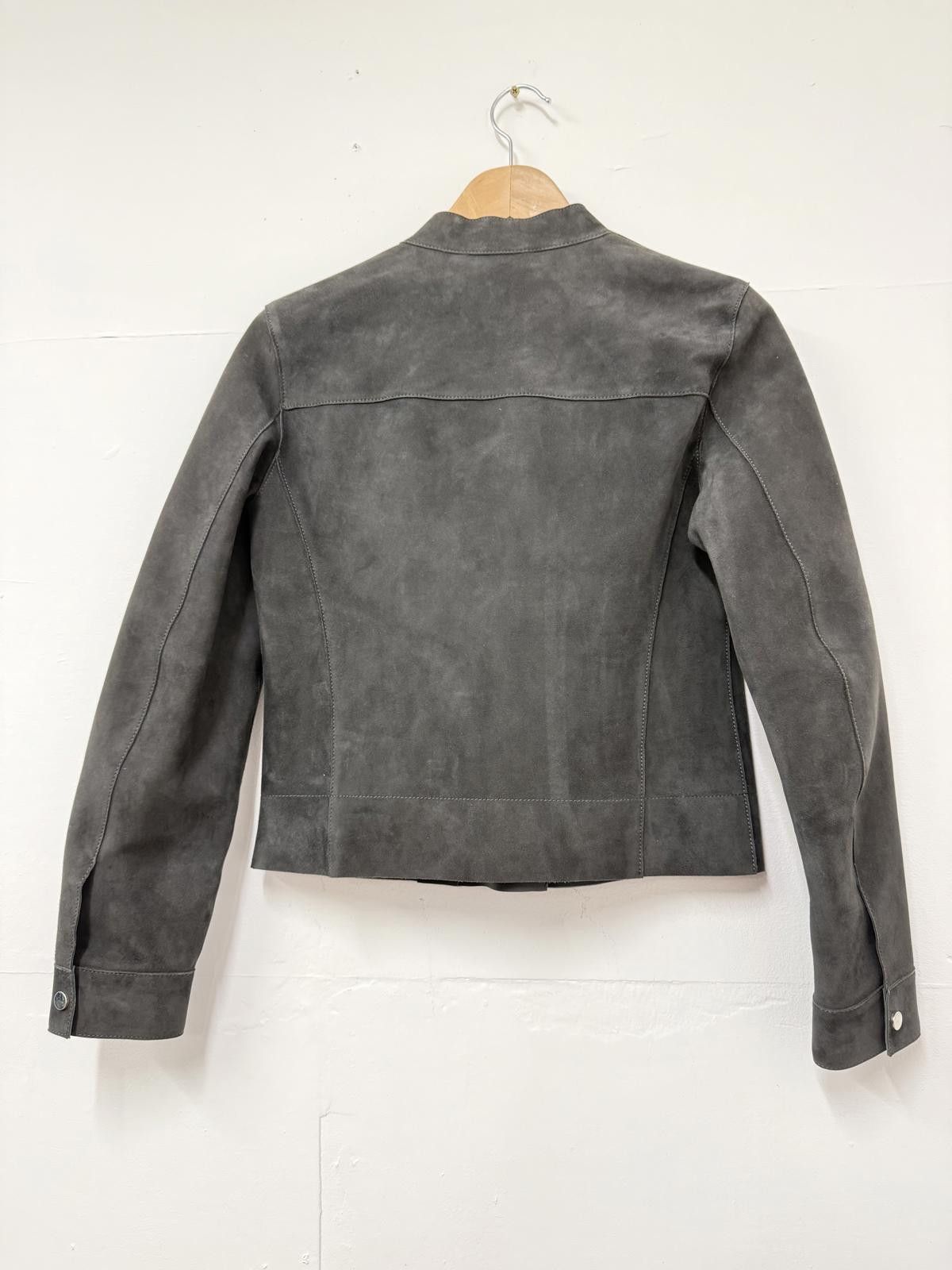 Reiss Reiss Grey Suede Leather Jacket UK Size 8 Size XS / US 0-2 / IT 36-38 - 4 Thumbnail