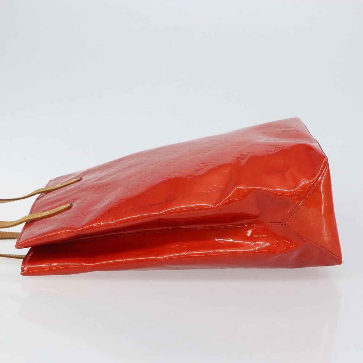 Louis Vuitton LOUIS VUITTON Monogram Vernis Reade MM Hand Bag Red Rouge Size ONE SIZE - 5 Thumbnail