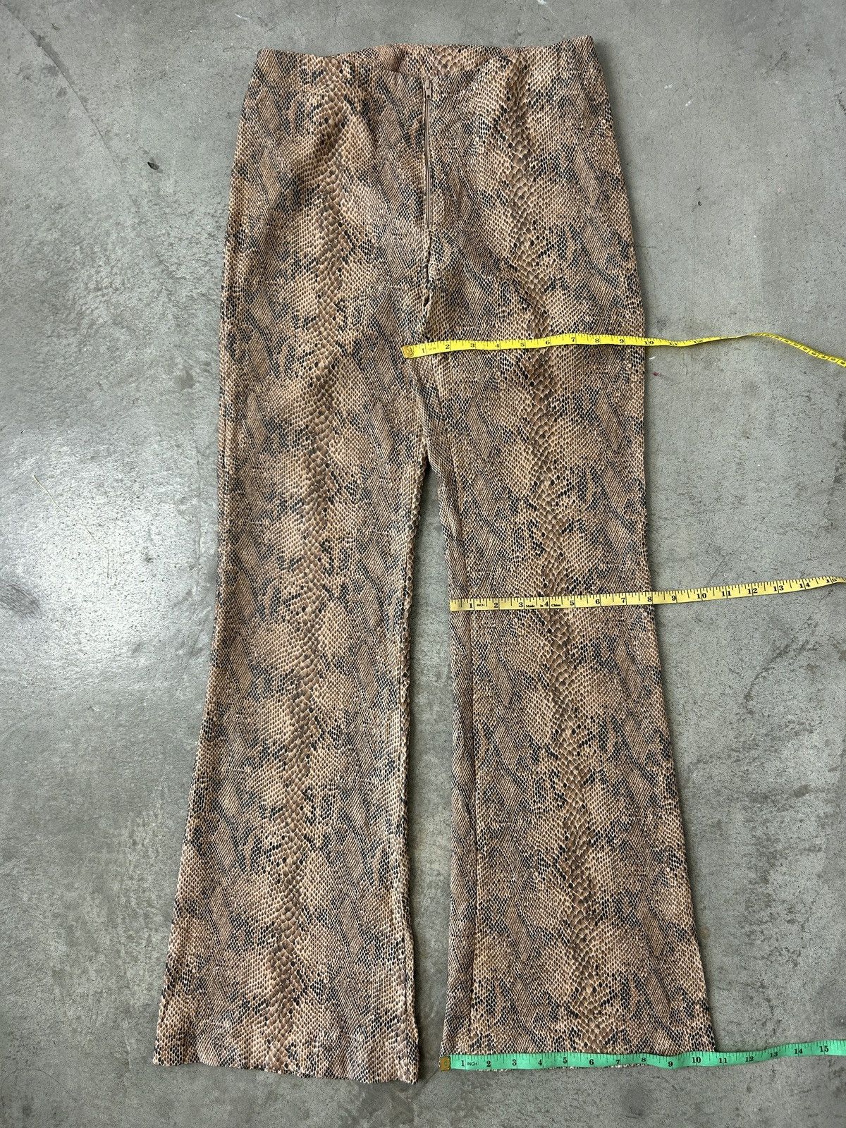 Hysteric Glamour × If Six Was Nine × Morgan Homme 1990s Morgan De Toi - Snakeskin Flared Pants Size US 28 / EU 44 - 7 Thumbnail