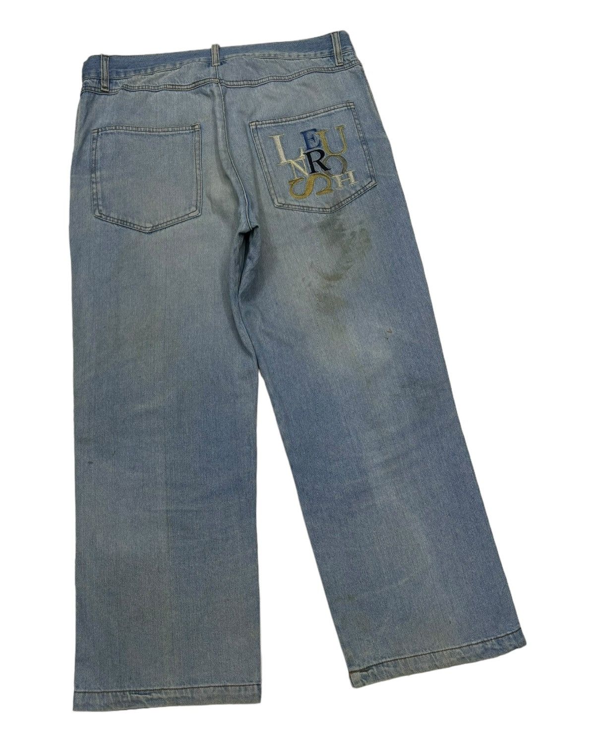 Issey Miyake VINTAGE IS SPORT BAGGY DISTRESS DESTROY DENIM JEANS Size US 34 / EU 50 - 7 Thumbnail