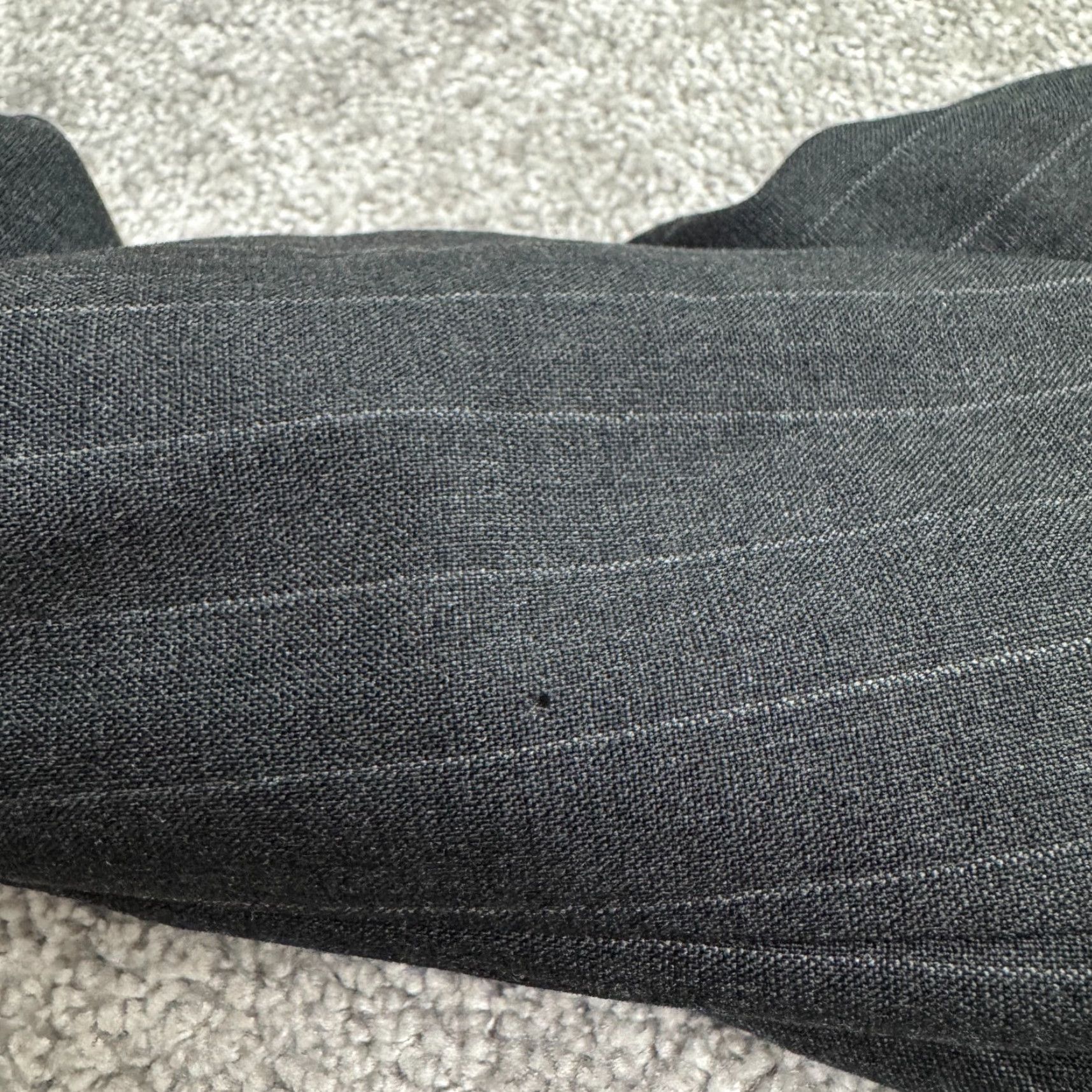 Brooks Brothers VINTAGE Brooks Brothers Blazer Jacket Mens 44L Wool Striped Single-Breasted 2-Button Gray 90s Classic Workwear Suit-Style Size 44R - 4 Thumbnail