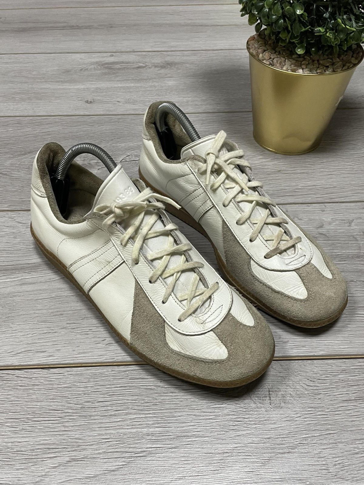 Vintage BW-sport 265 Maison Margiela style vintage leather trainers Size US 8 / EU 41 - 2 Thumbnail