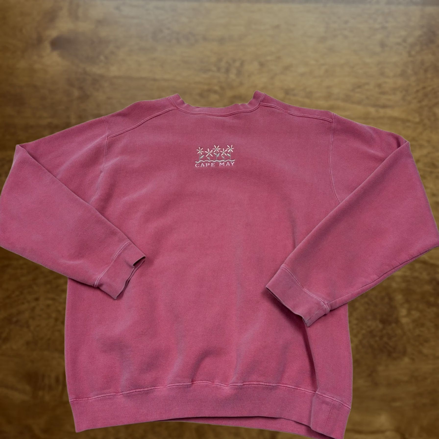 Pinko Authentic Pigment Sweatshirt Mens M Pink Beach Cape May Floral Graphic Print Crew Neck Pullover Embroidered Logo Fleece Size US M / EU 48-50 / 2 - 1 Thumbnail